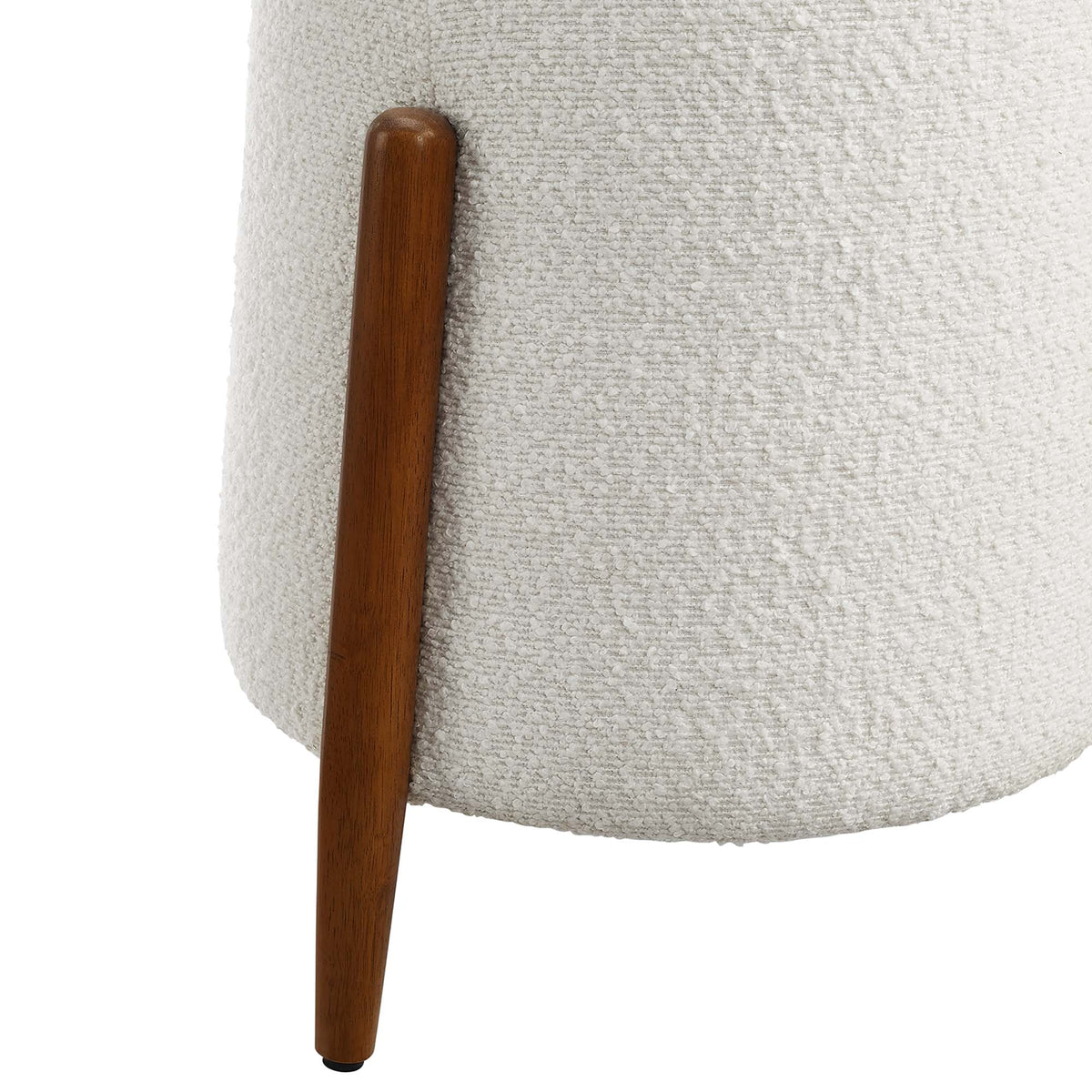 Riven Cloud Upholstered Boucle Fabric Ottoman - Ornate Home