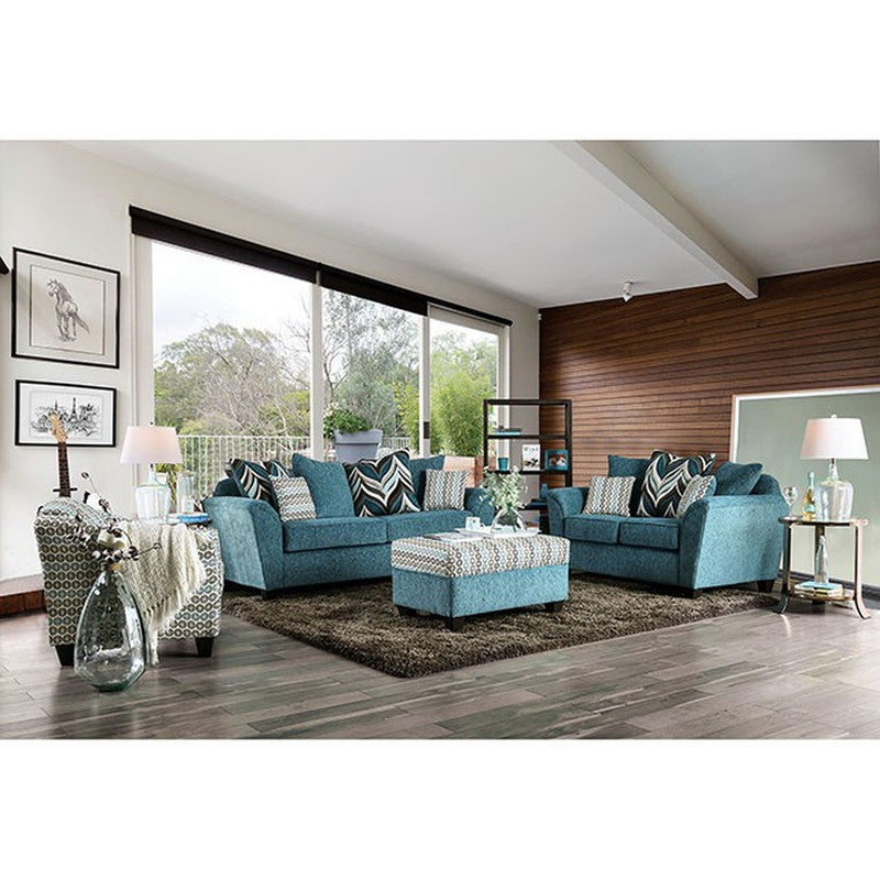 River Turquoise Loveseat - Ornate Home