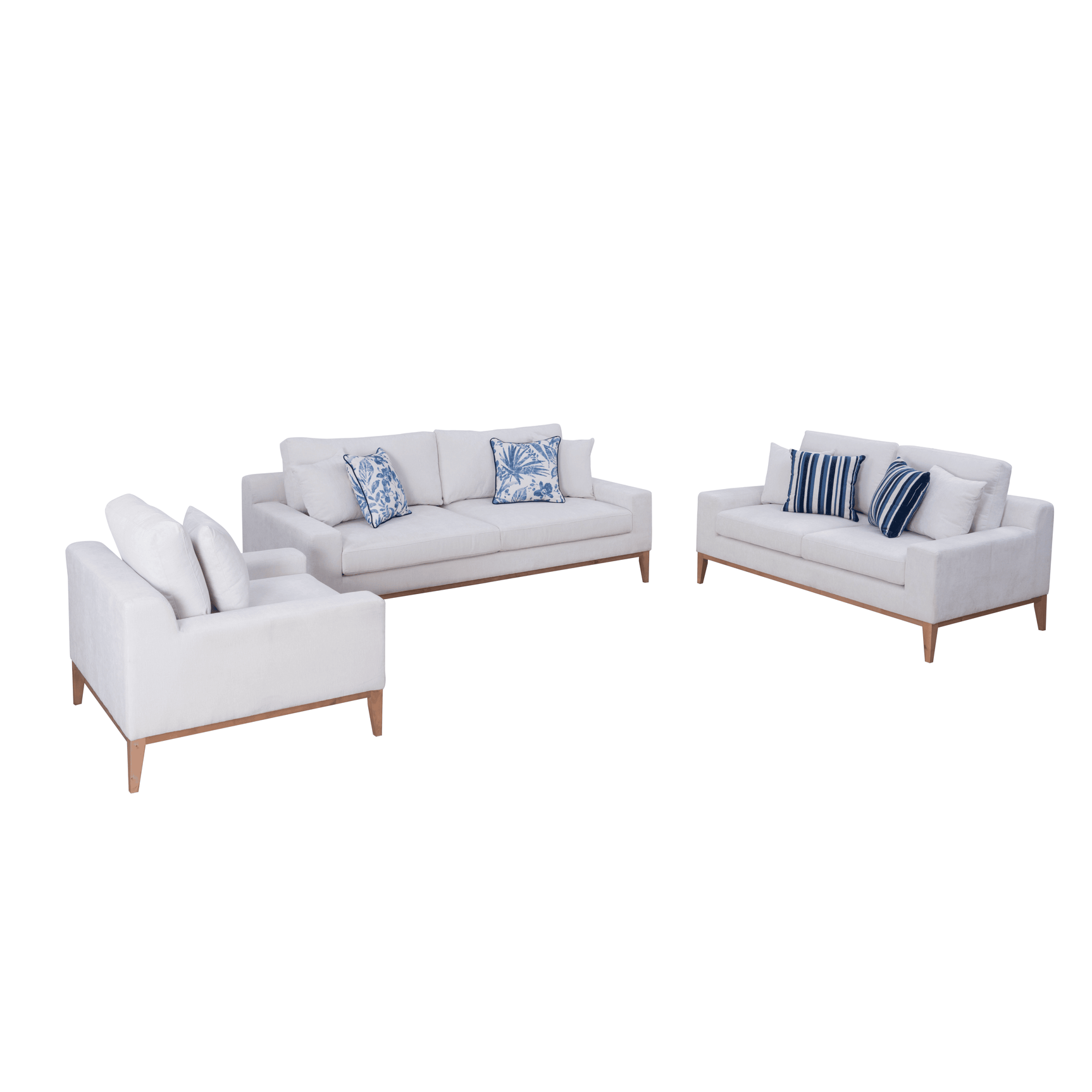 Riverside Ivory Living Room Set / 3pc - Ornate Home
