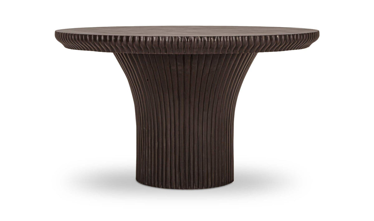 Rivet Dark Brown Outdoor Dining Table - Ornate Home