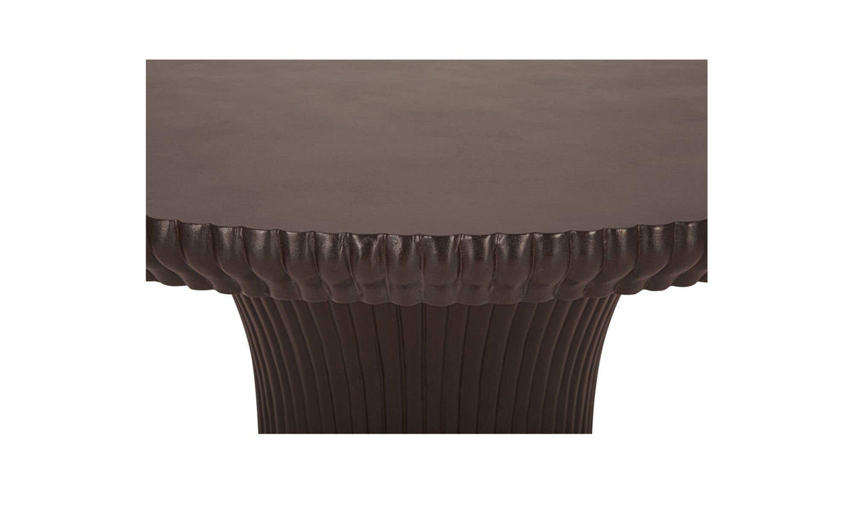 Rivet Dark Brown Outdoor Dining Table - Ornate Home
