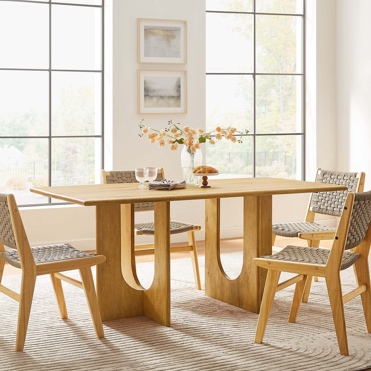 Rivian Oak Rectangular 70" Wood Dining Table - Ornate Home