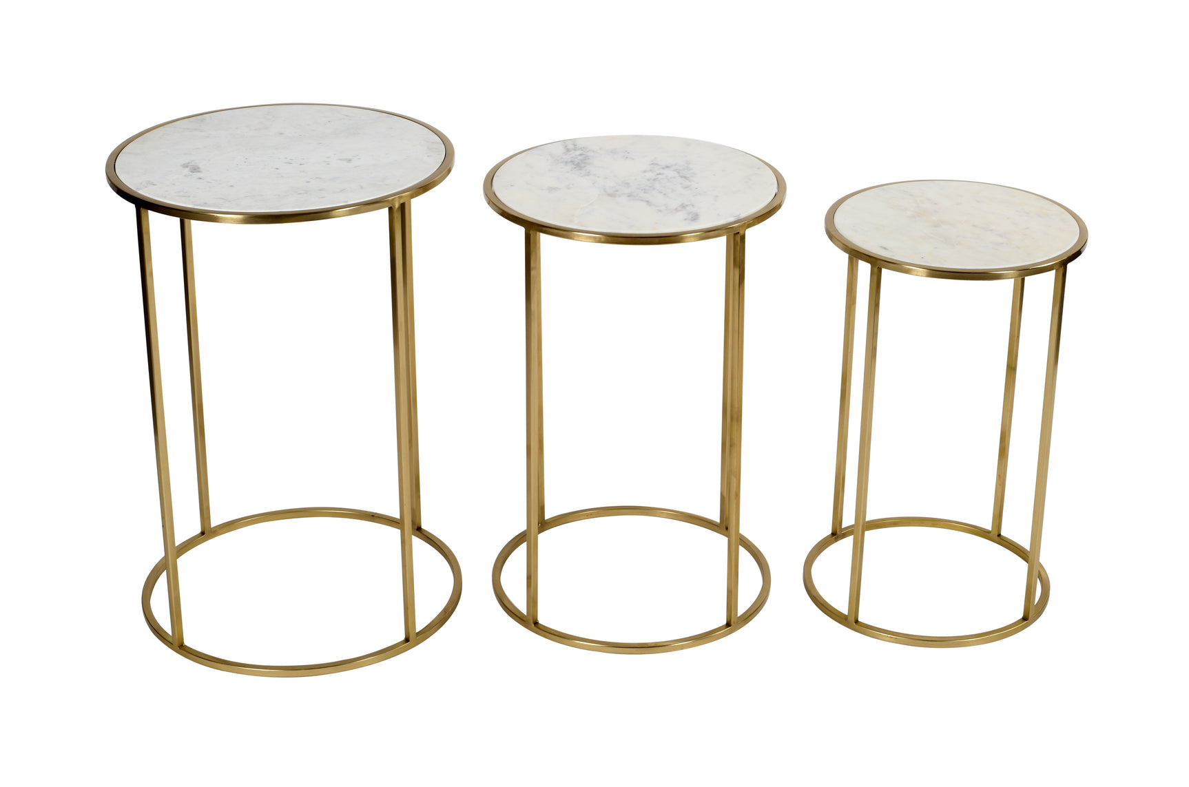 Riviera White Nesting Table (Set of 3) - Ornate Home