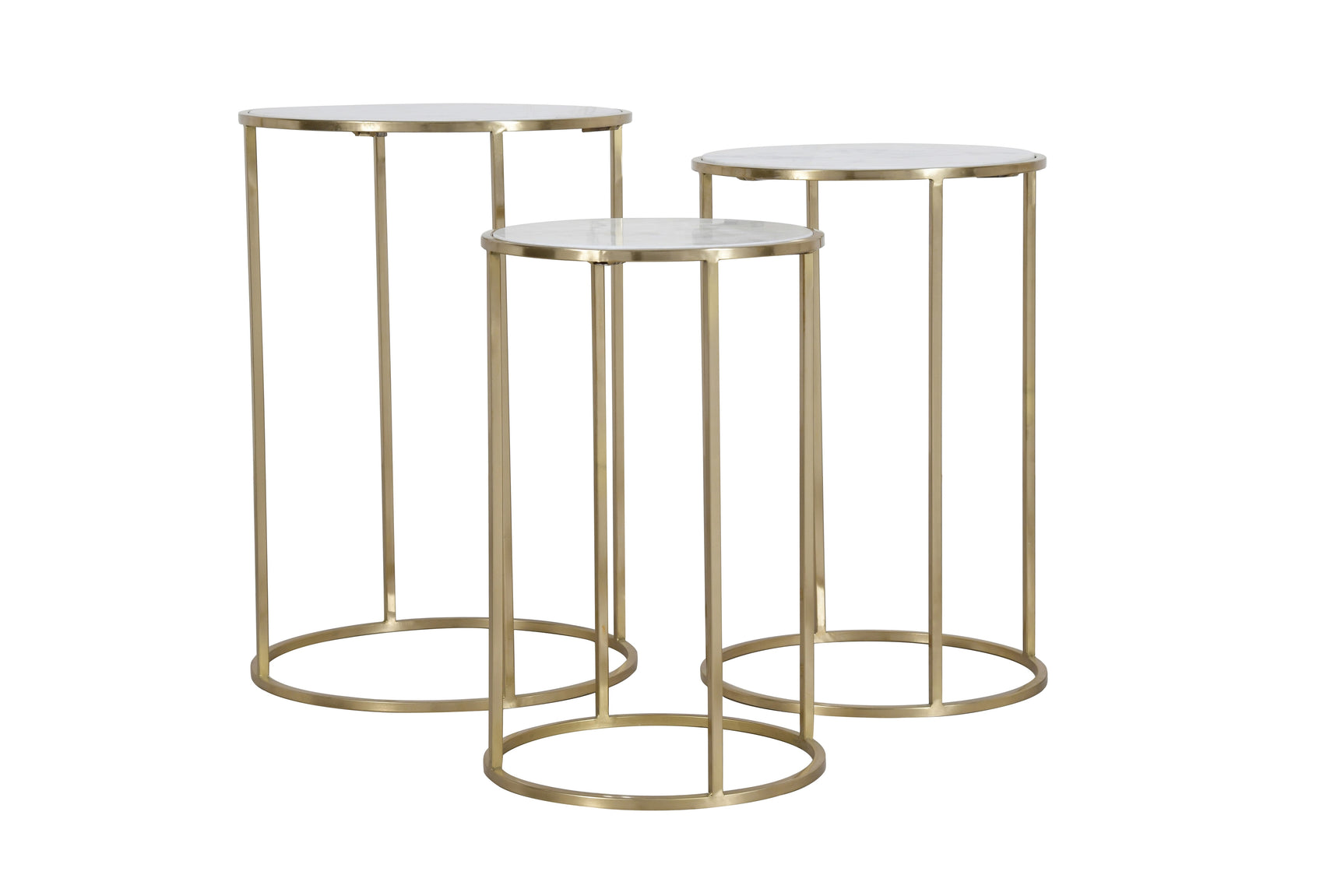 Riviera White Nesting Table (Set of 3) - Ornate Home