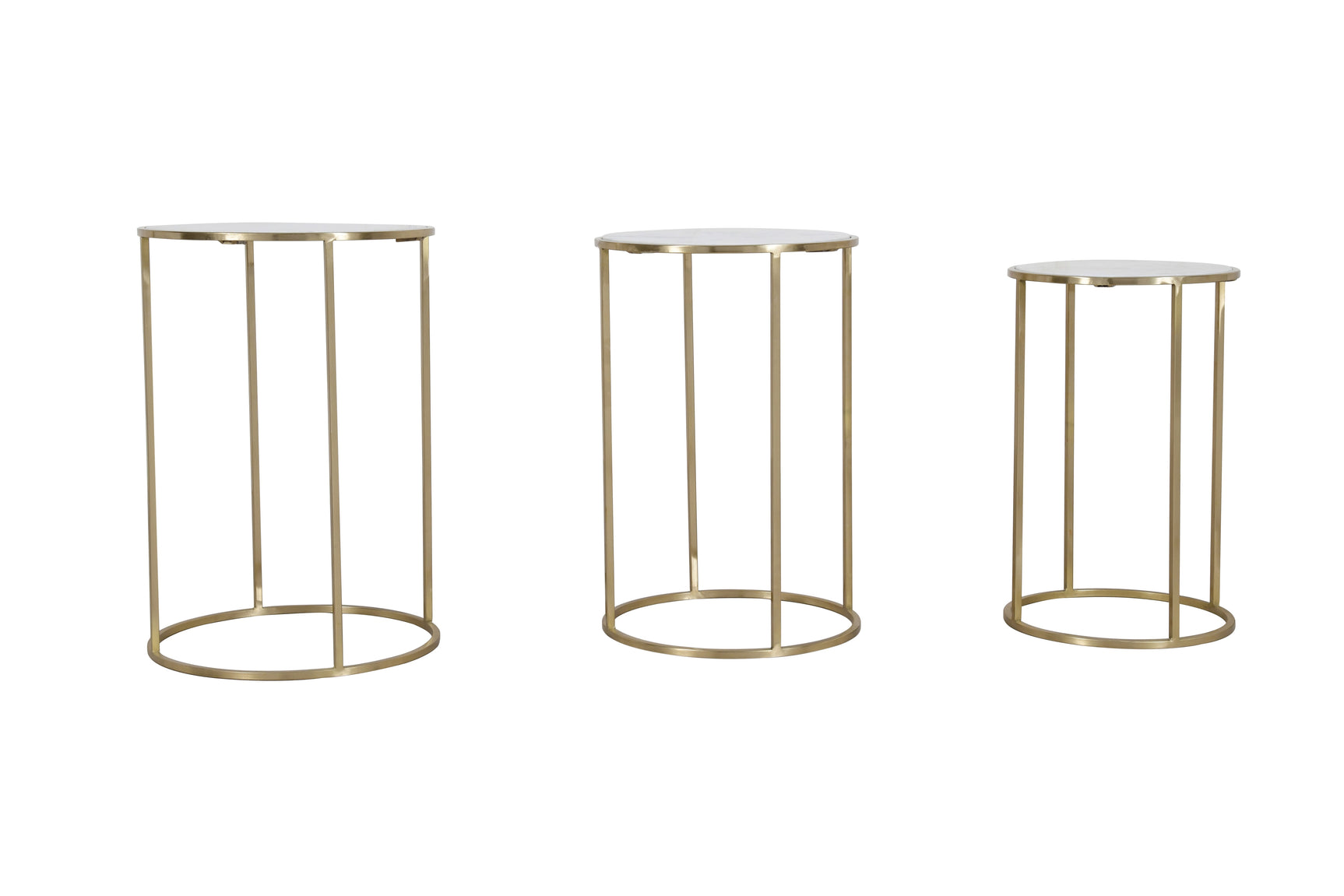 Riviera White Nesting Table (Set of 3) - Ornate Home
