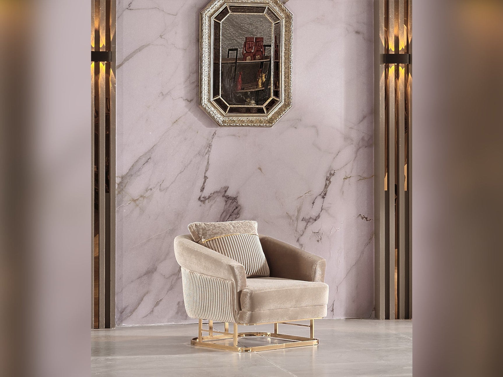 Rixos Beige Chair - Ornate Home