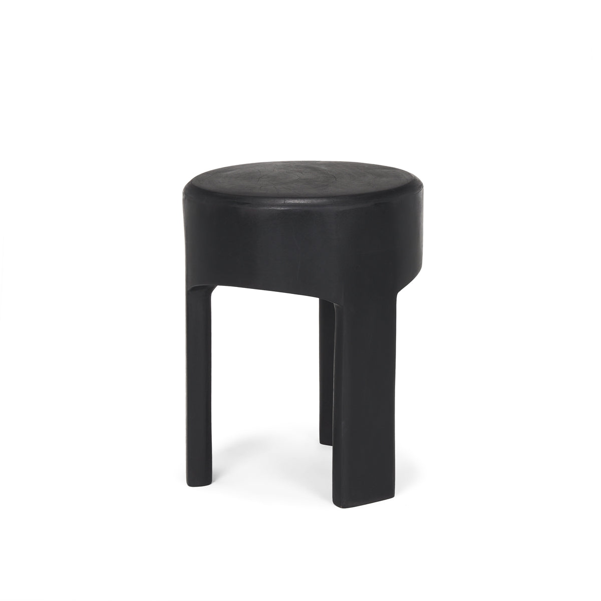 Riya Black Solid Wooden Stool - Ornate Home