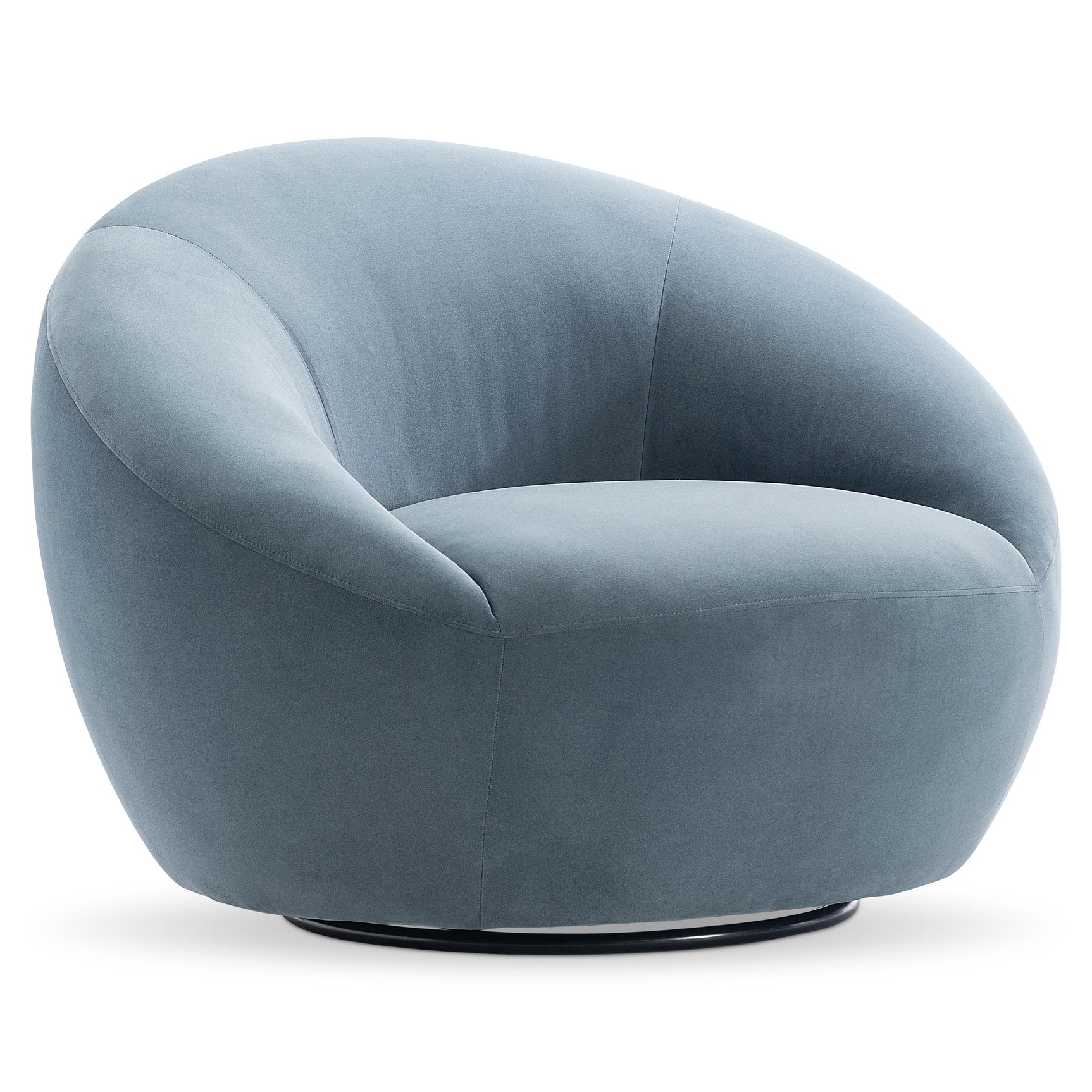 Rizz Blue Swivel Chair - Ornate Home