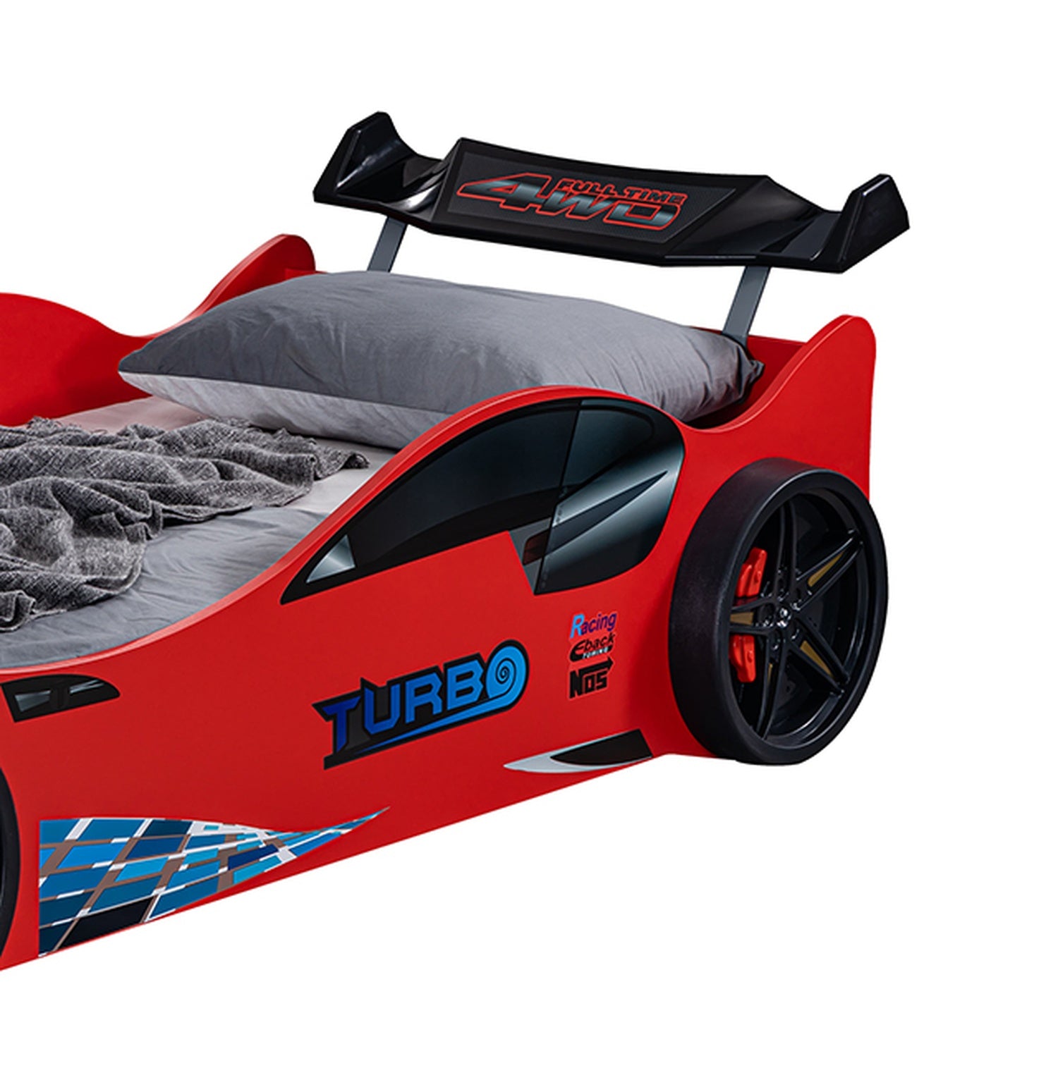 Roadstar Red Car Bed + M5 Mattress - Ornate Home