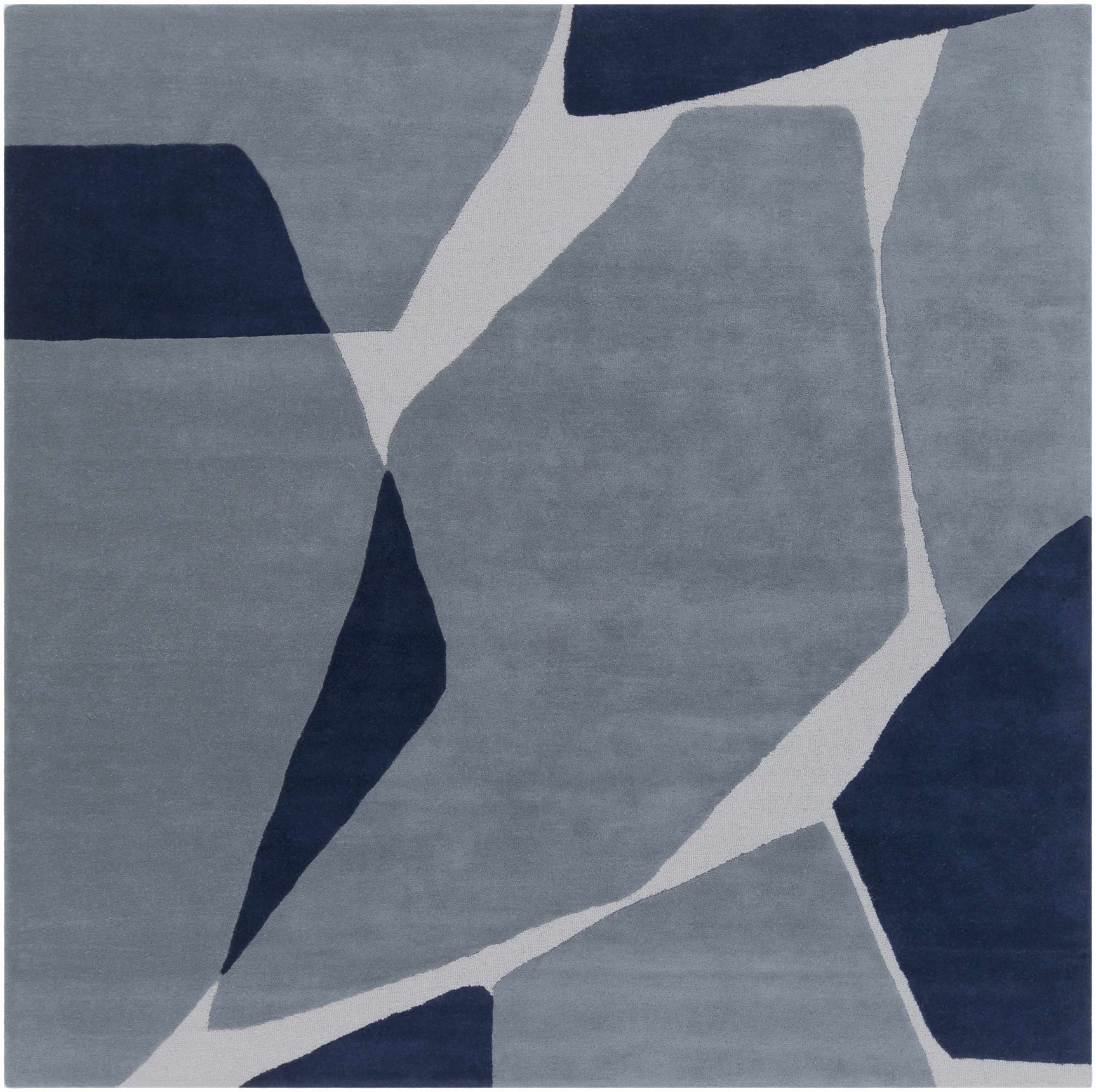 Robbins Modern Blue Wool Rug - Ornate Home