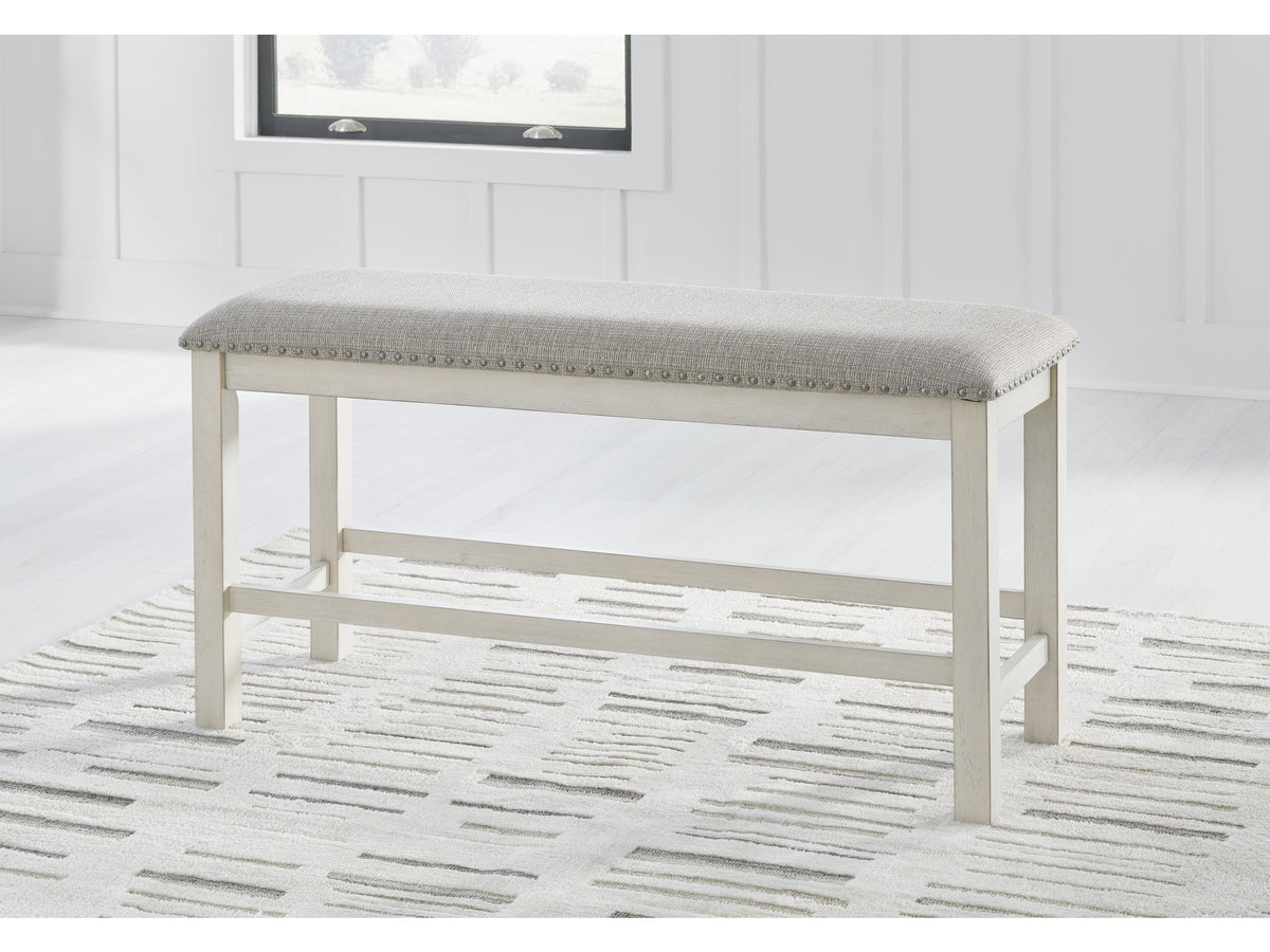 Robbinsdale Antique White Counter Height 49" Dining Bench - Ornate Home