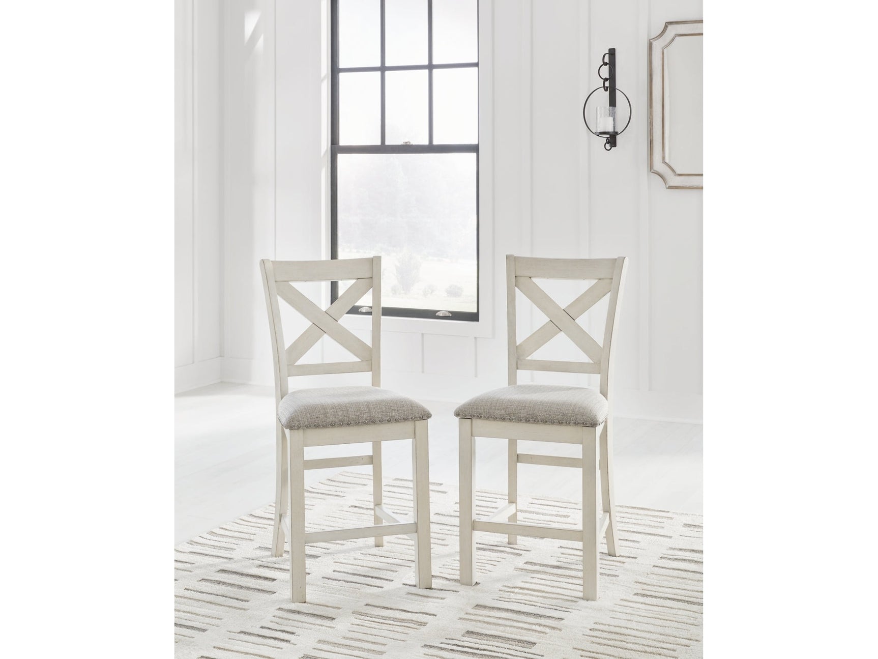 Robbinsdale Antique White Counter Height Dining Chair (Set of 2) (Online Special Price) - Ornate Home