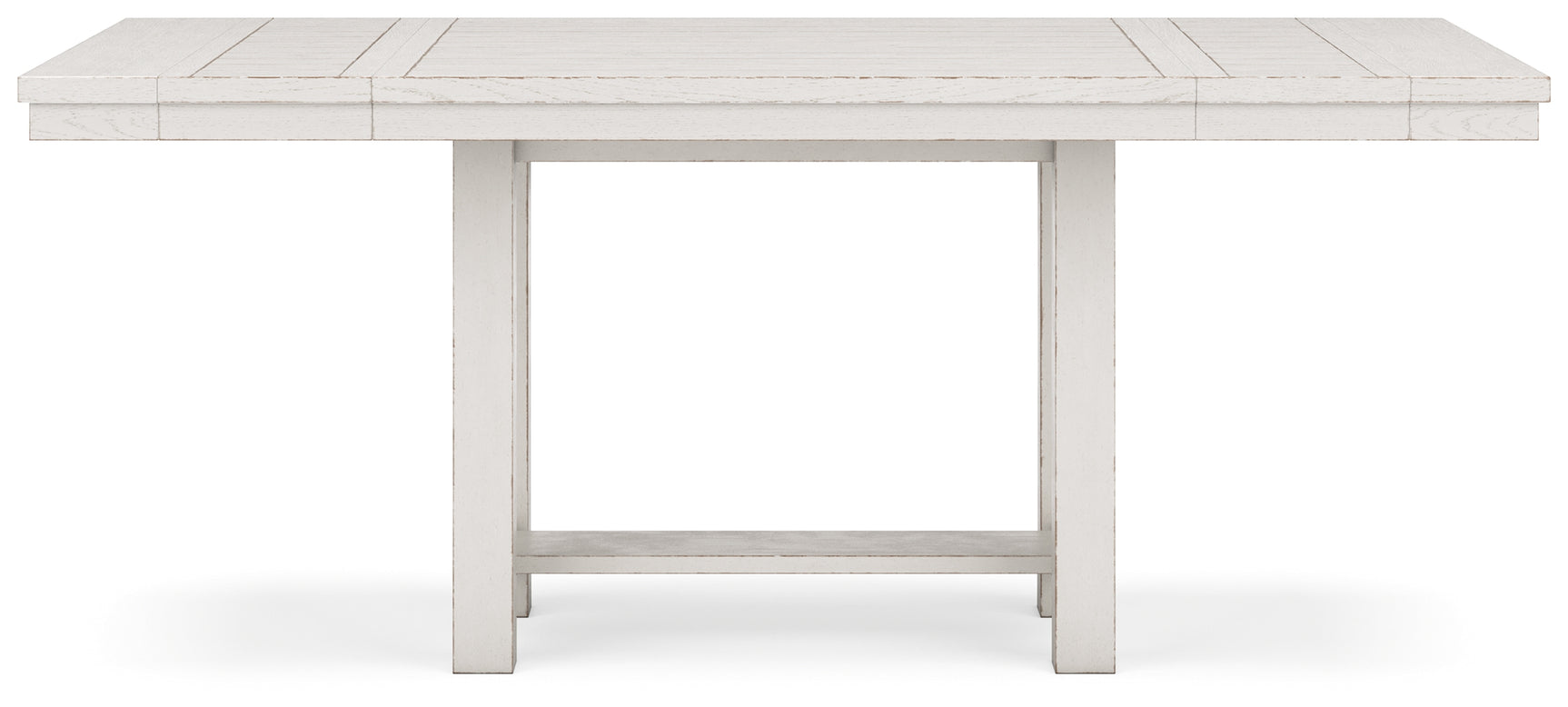 Robbinsdale Antique White Counter Height Dining Table, 2 Barstools, Bench and Server - Ornate Home