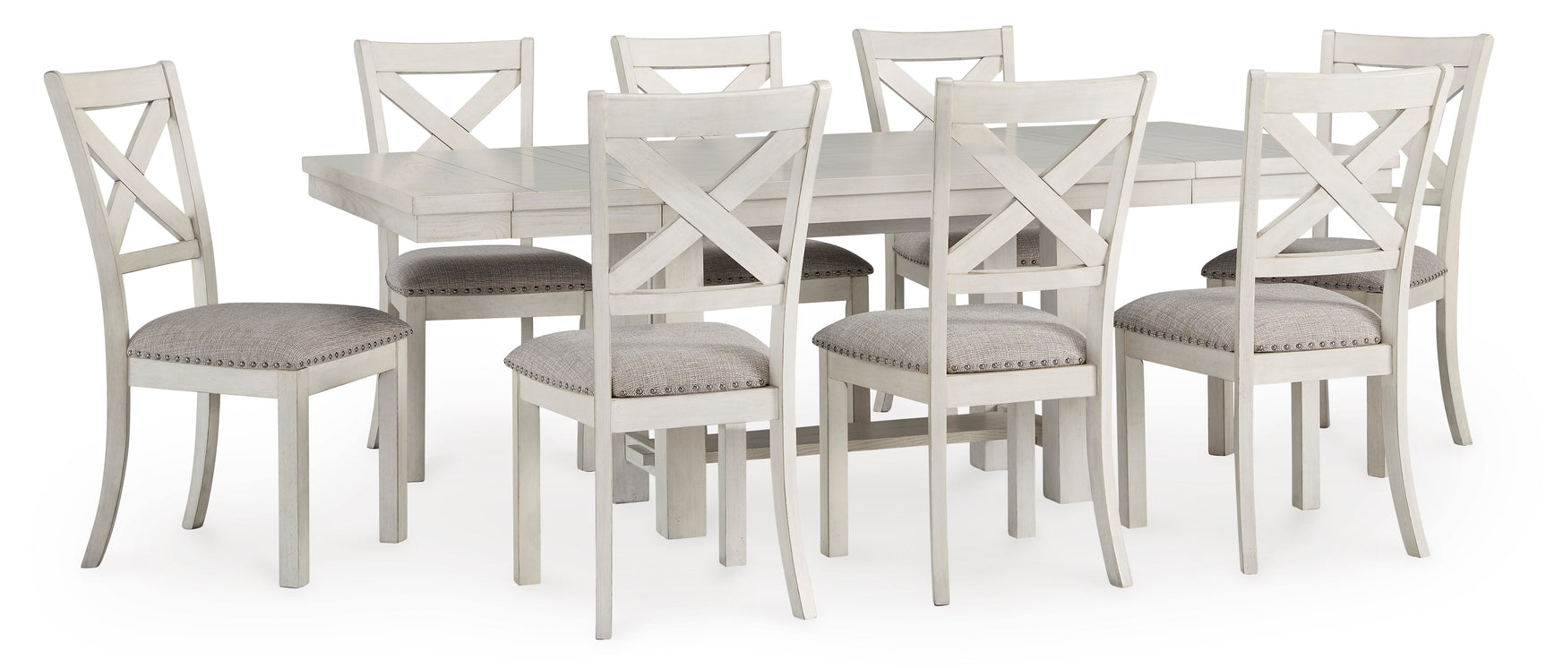 Robbinsdale Antique White Dining Table w/8 Chairs (Online Special Price) - Ornate Home