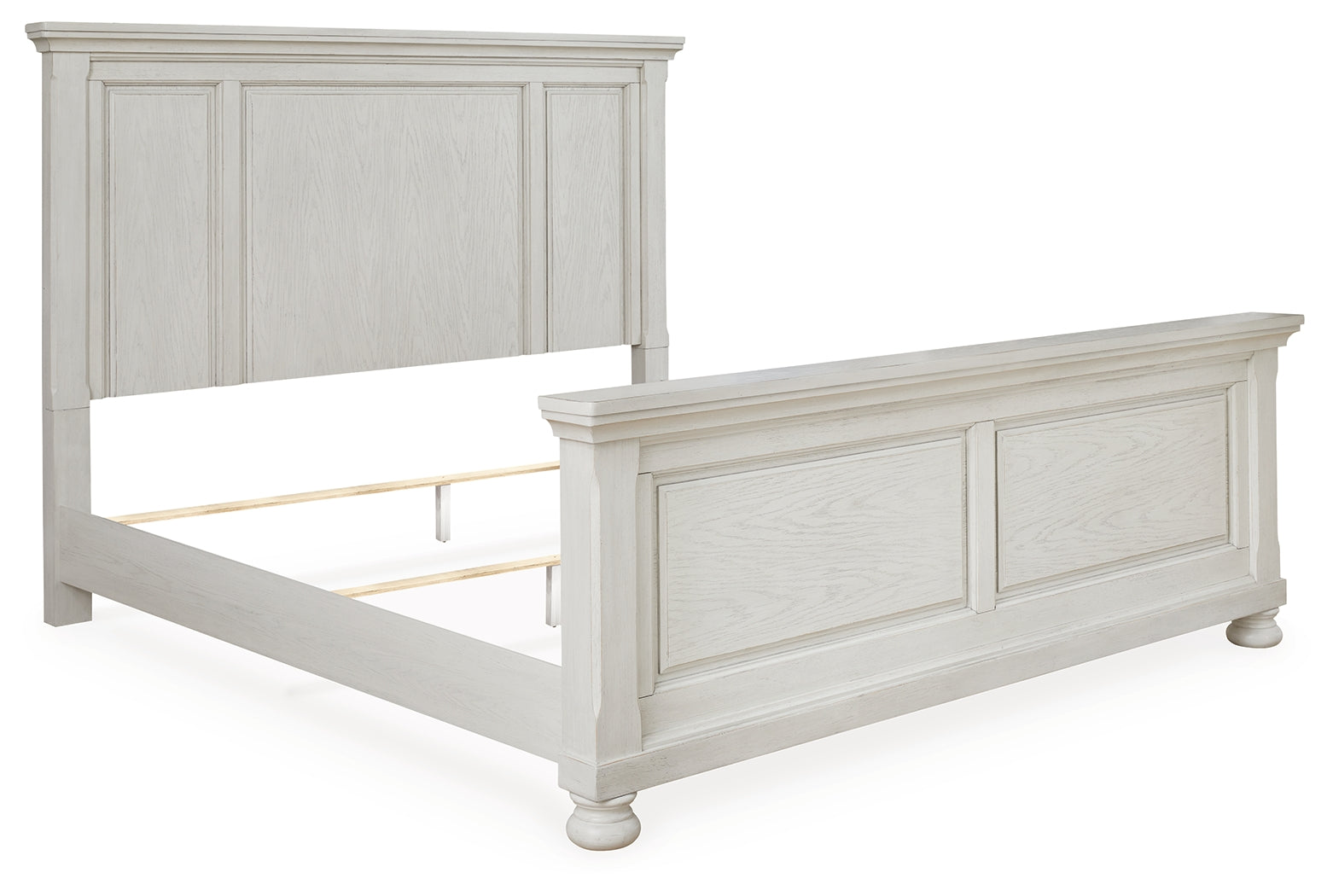 Robbinsdale Antique White King Panel Bed & Dresser & Mirror & Chest & 2 Nightstands (Online Special Price) - Ornate Home