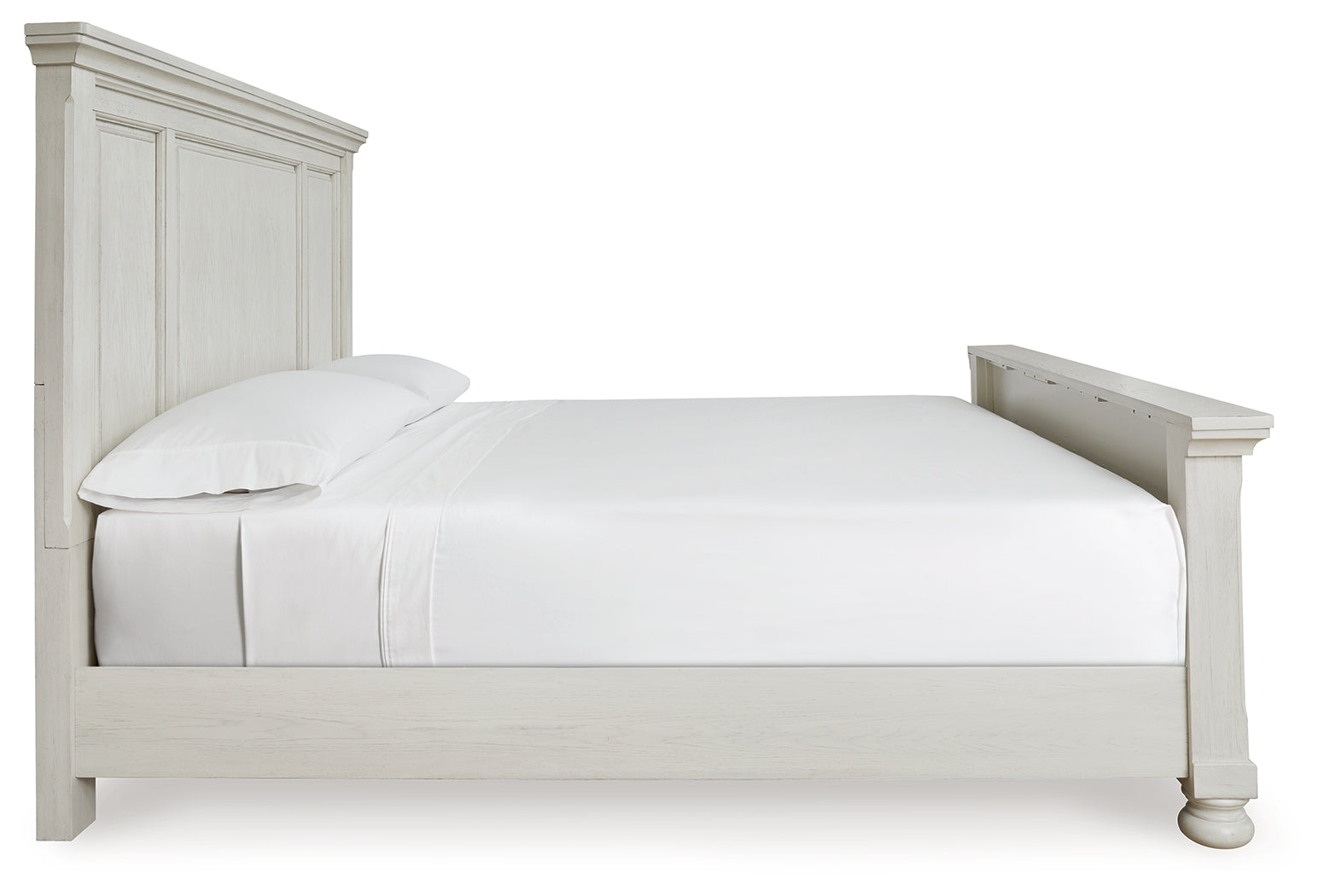 Robbinsdale Antique White King Panel Bed (Online Special Price) - Ornate Home
