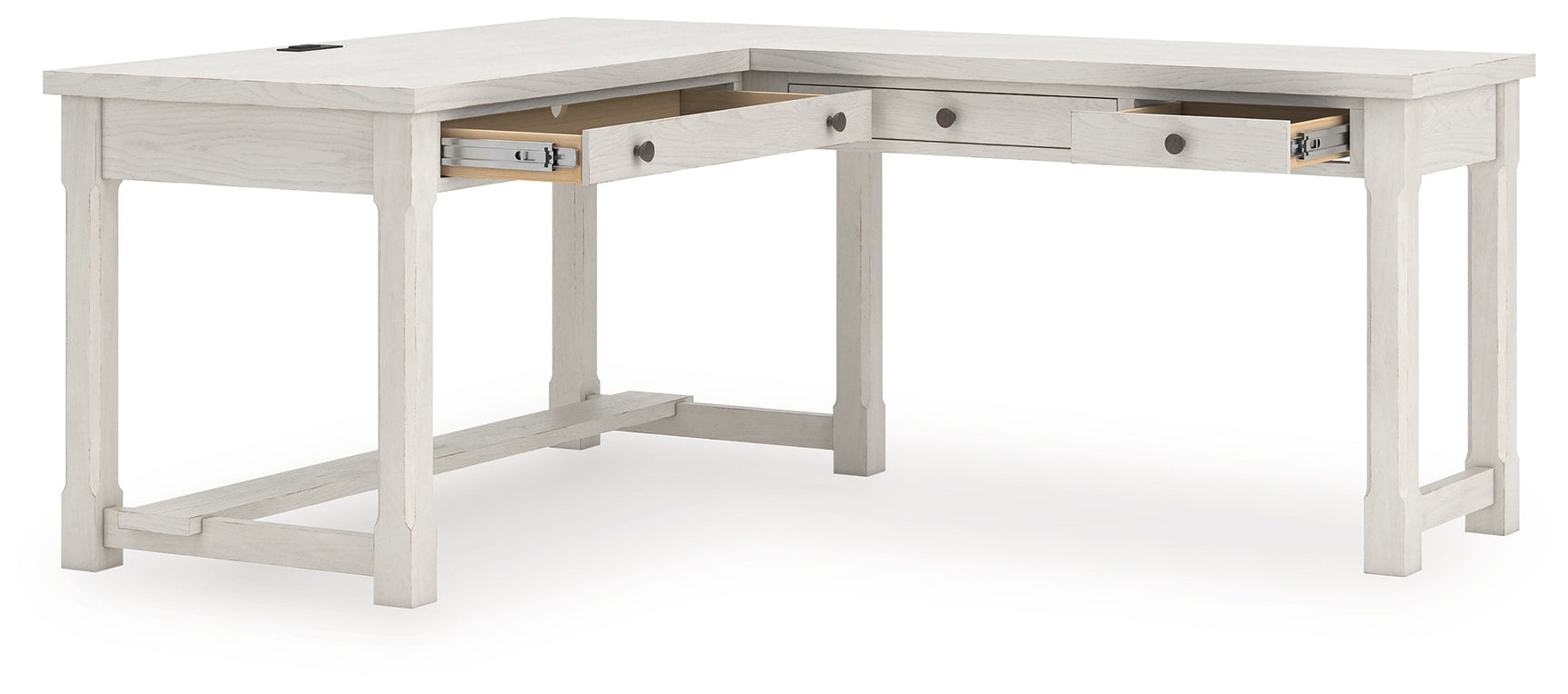 Robbinsdale Antique White L-Shaped Home Office Desk (Online Special Price) - Ornate Home