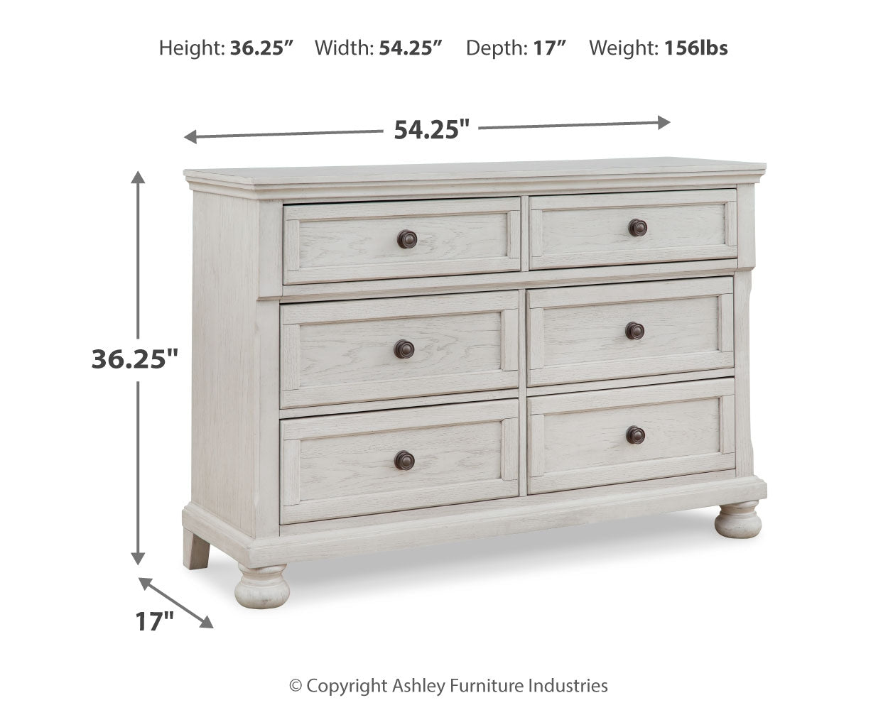 Robbinsdale Antique White Twin Sleigh Storage Bed, Dresser and Nightstand - Ornate Home