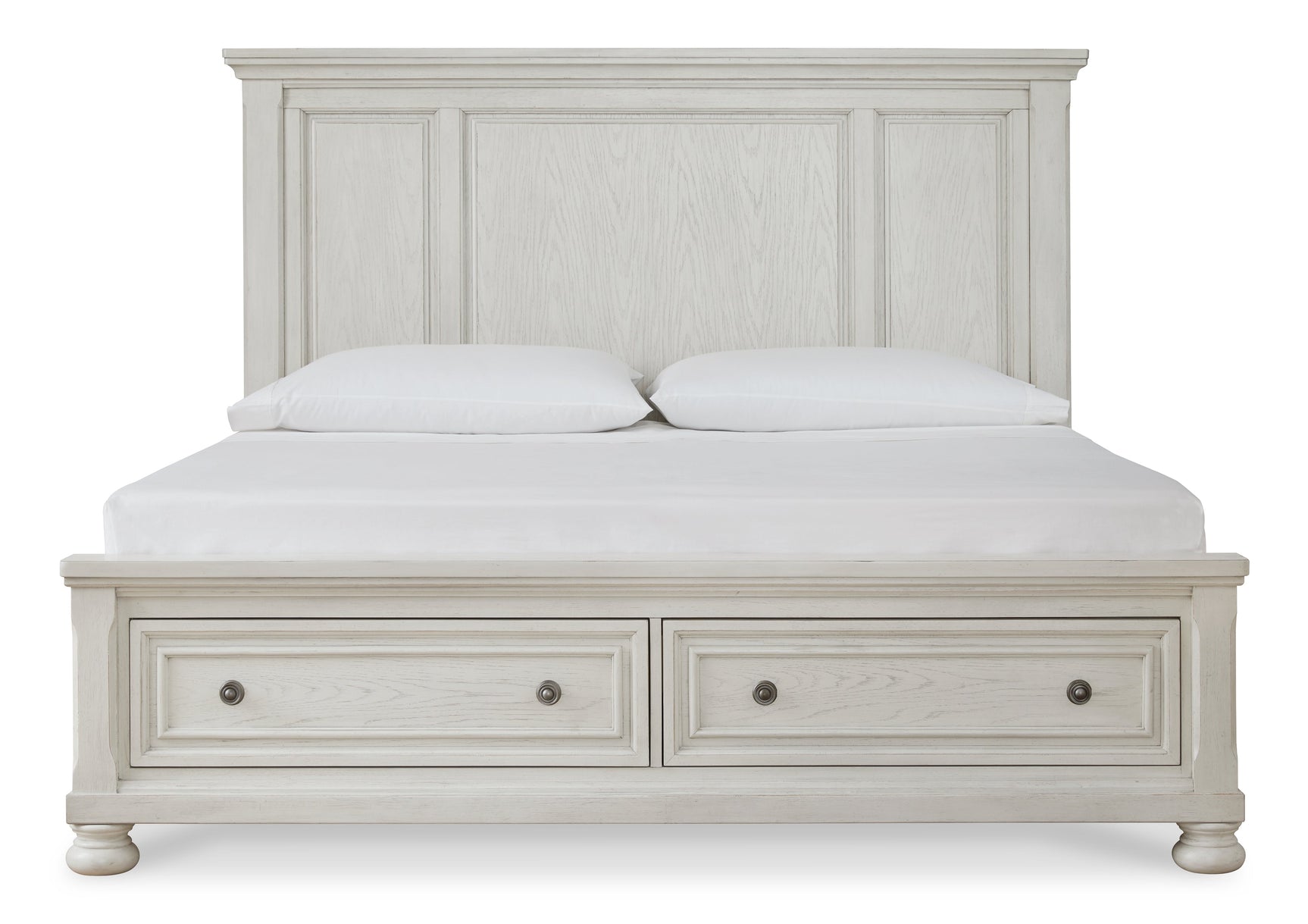Robbinsdale White Queen Storage Bedroom Set with Dresser, Mirror and Nightstand (Online Special Price) - Ornate Home