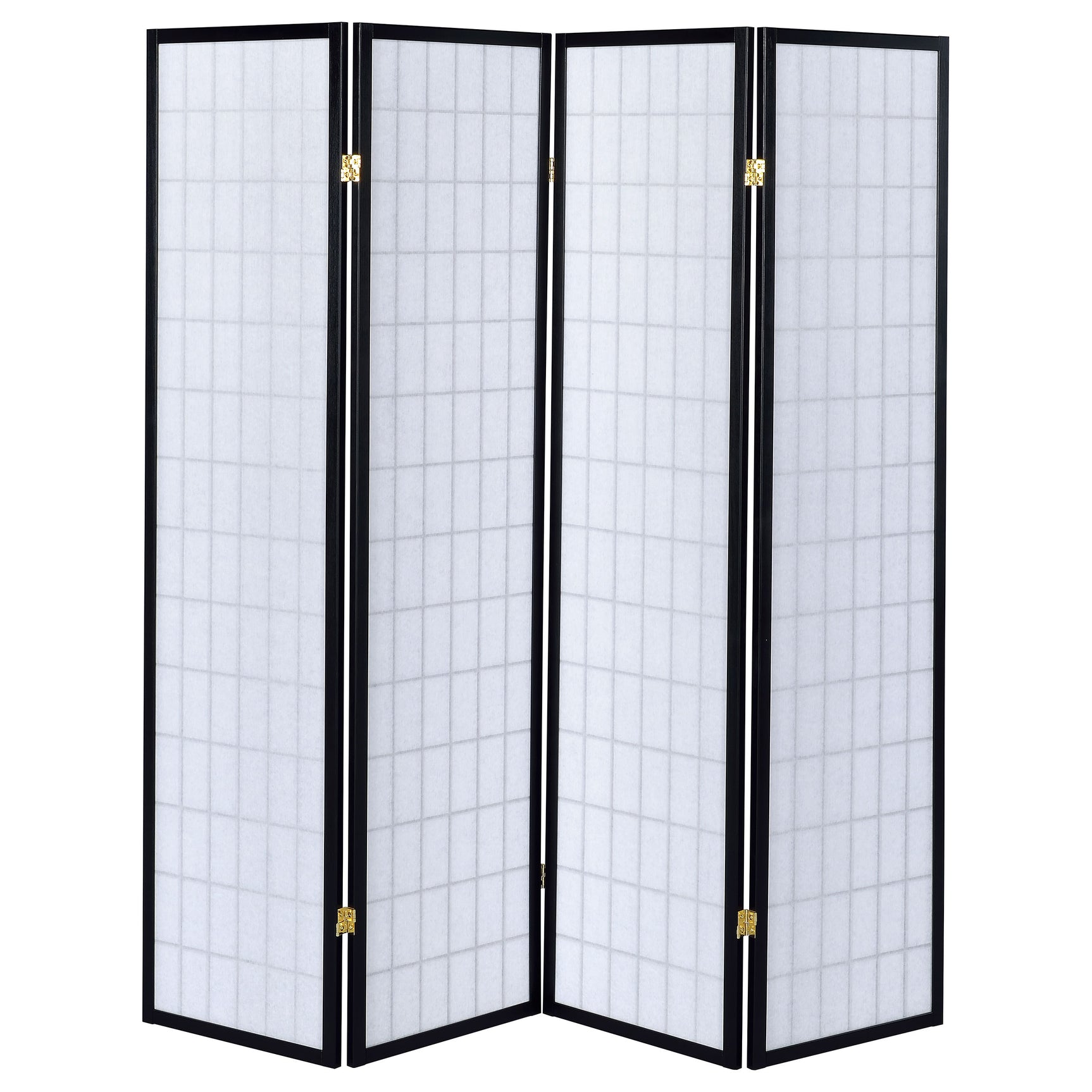 Roberto Black & White 4 Panel Folding Screen - Ornate Home