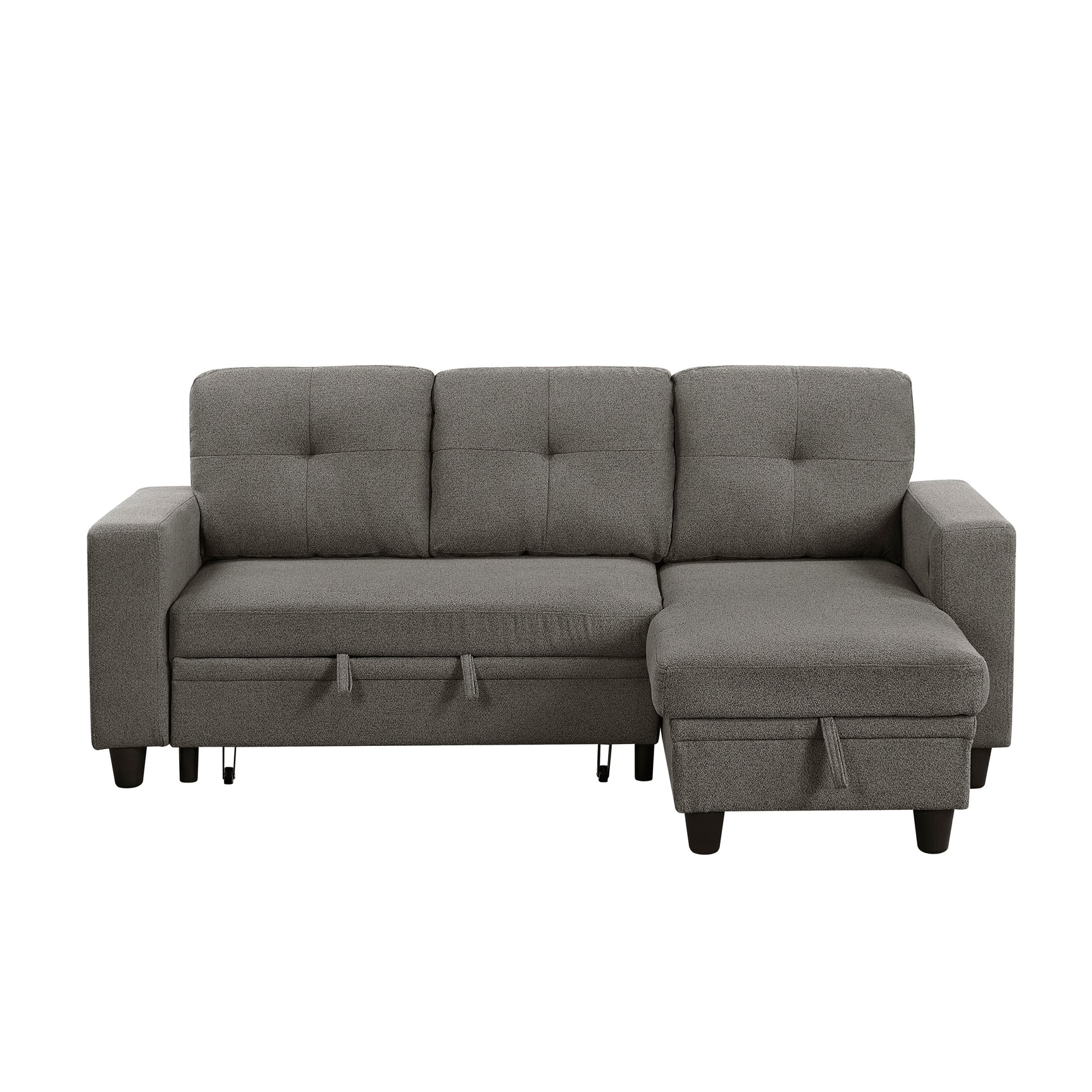 Robinson Dark Brown Sectional with Reversible Chaise and Pull-out Bed - Ornate Home