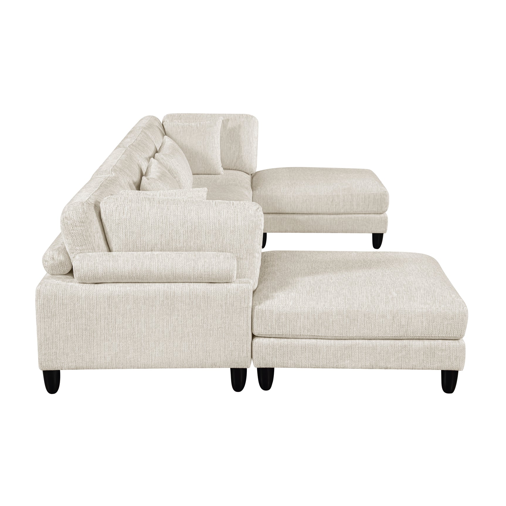 Robstown Beige 6-Piece Modular Sectional w/ Ottomans - Ornate Home