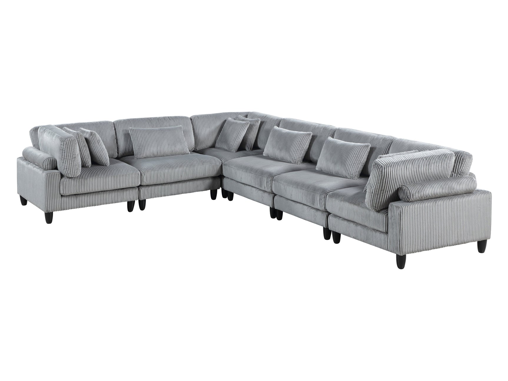 Robstown Gray 6-Piece Modular Sectional - Ornate Home