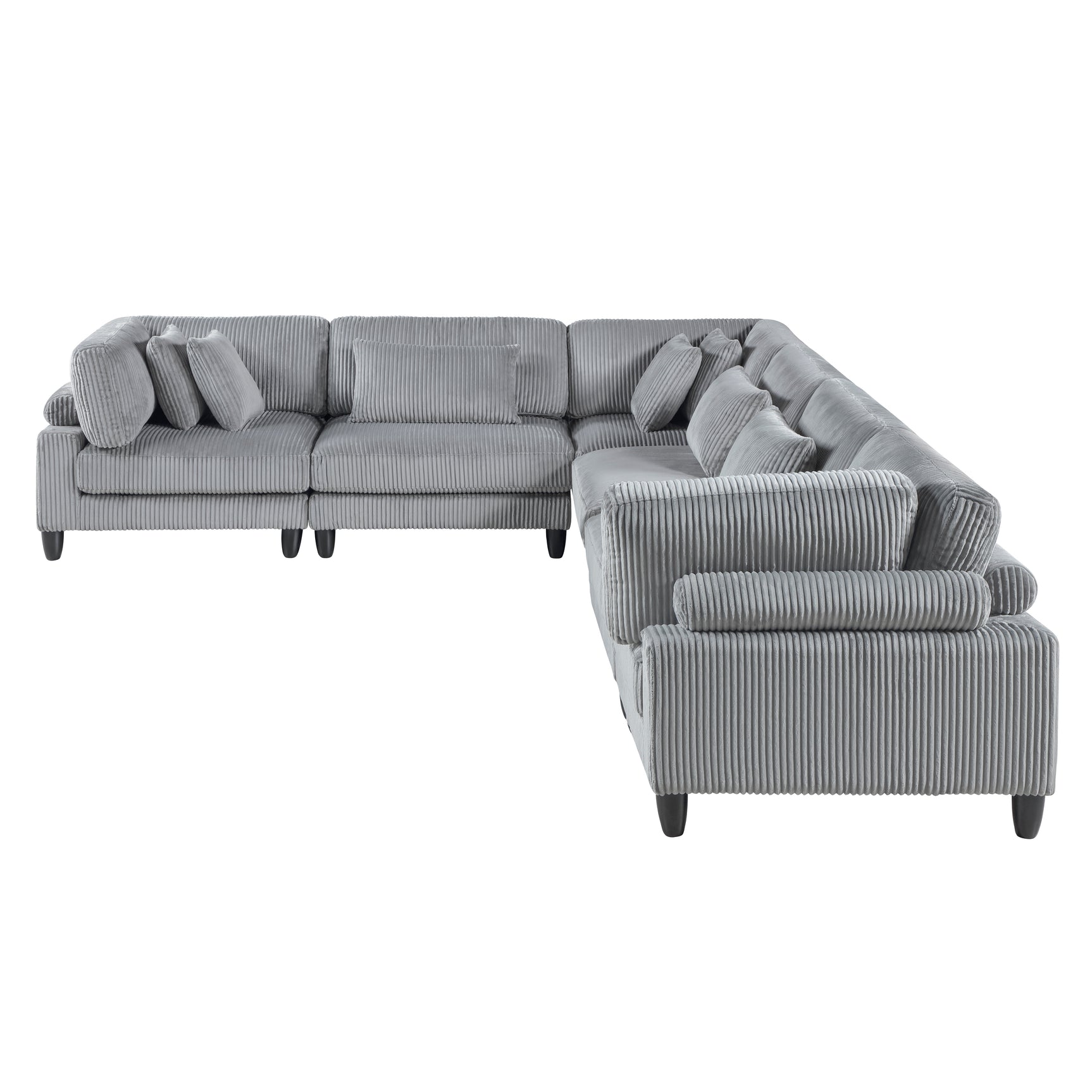 Robstown Gray 6-Piece Modular Sectional - Ornate Home