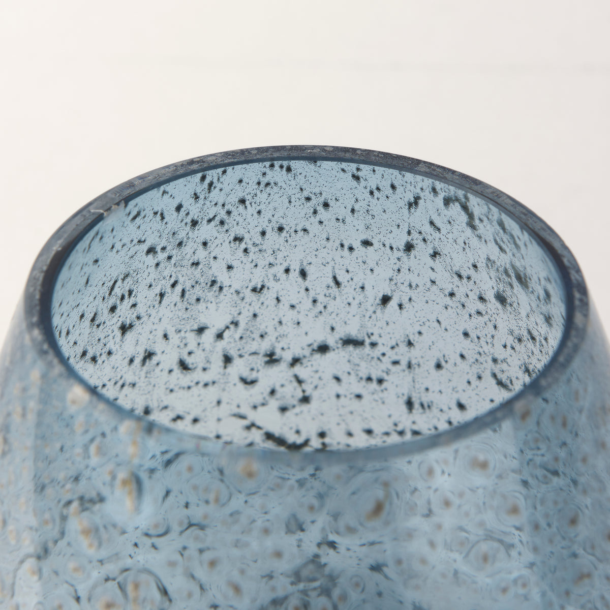 Robyn Blue Short Glass Vase - Ornate Home