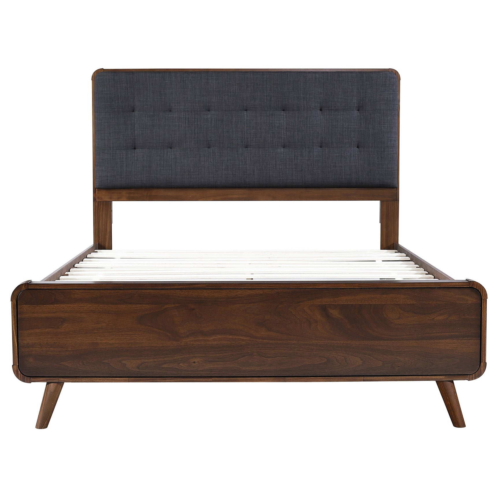 Robyn Dark Walnut Wood Full Platform Bed - Ornate Home