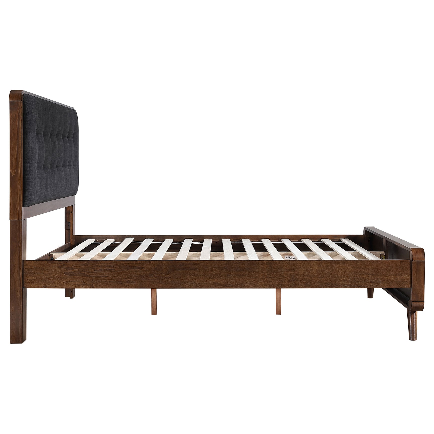 Robyn Dark Walnut Wood Full Platform Bed - Ornate Home