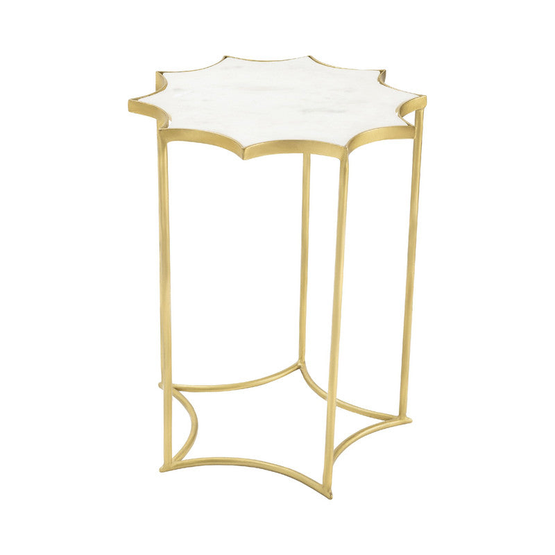 Robyn Gold/White Accent Table - Ornate Home