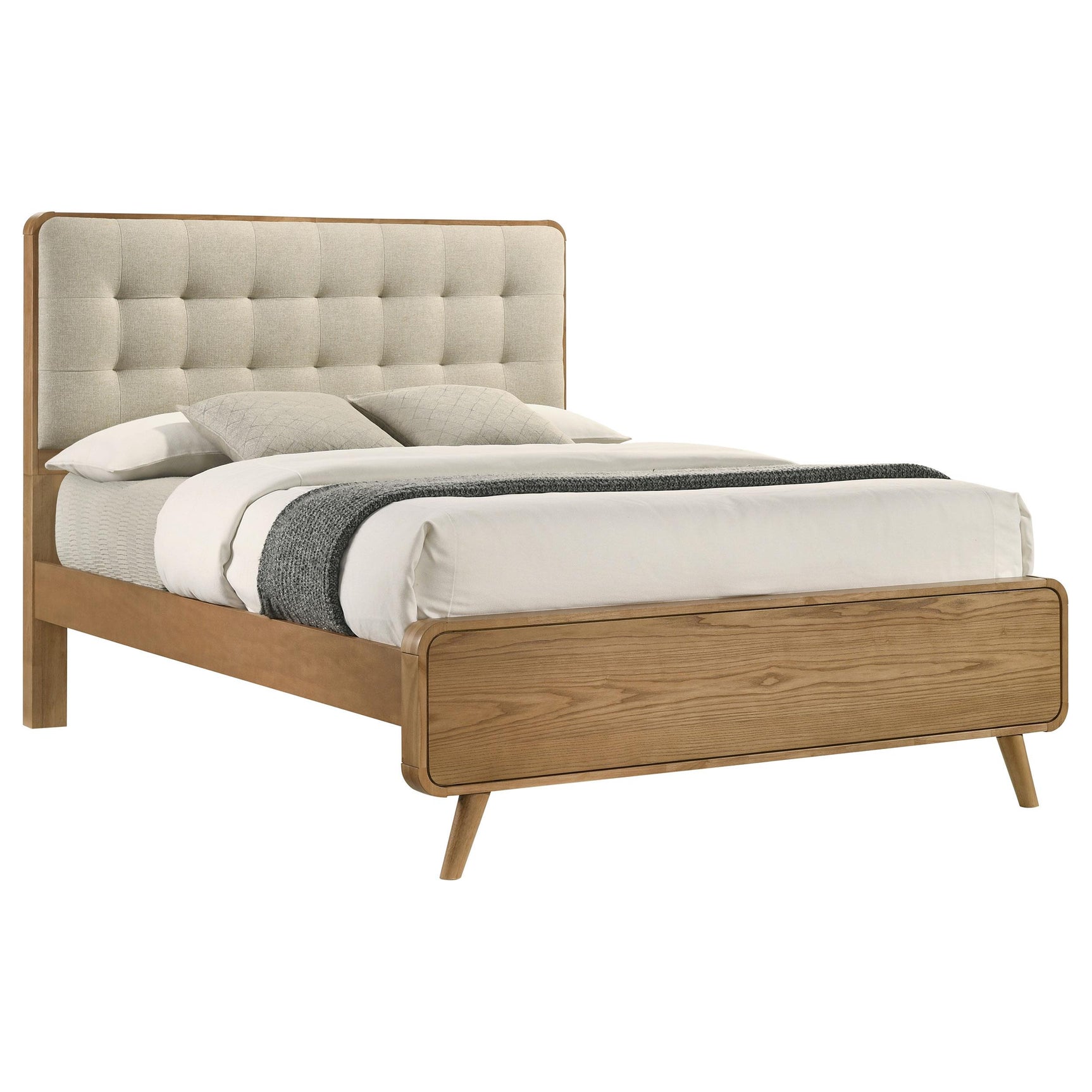 Robyn Light Ash Wood Queen Platform Bed - Ornate Home