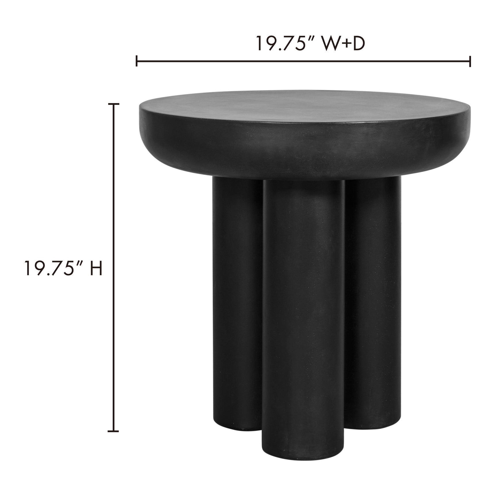 Rocca Black Side Table - Ornate Home
