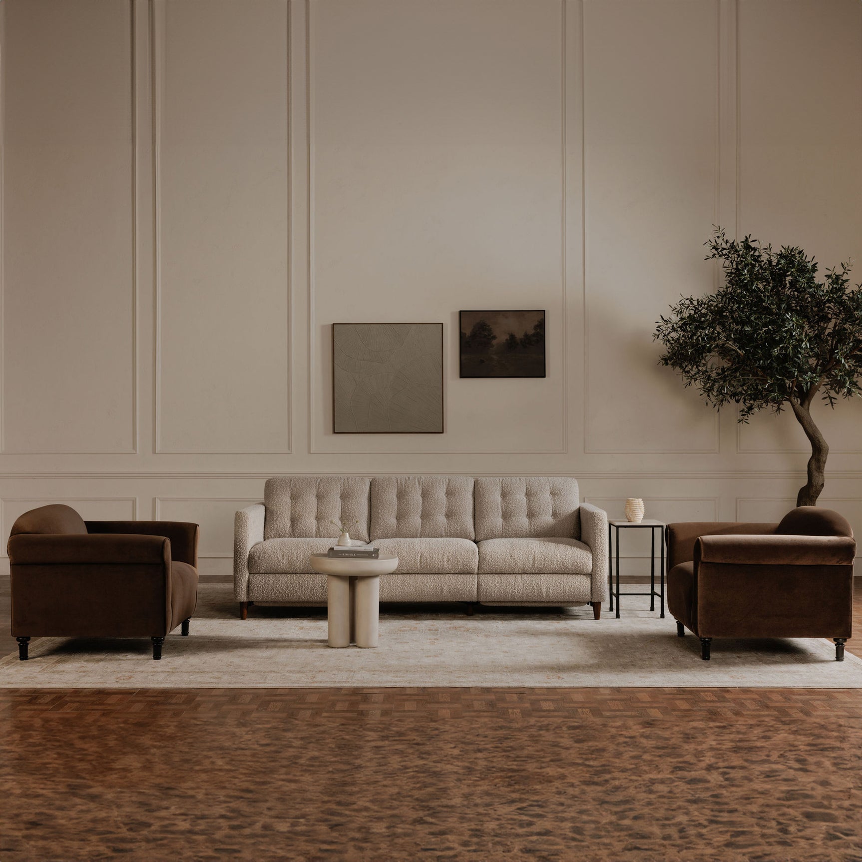 Rocca Cream Side Table - Ornate Home