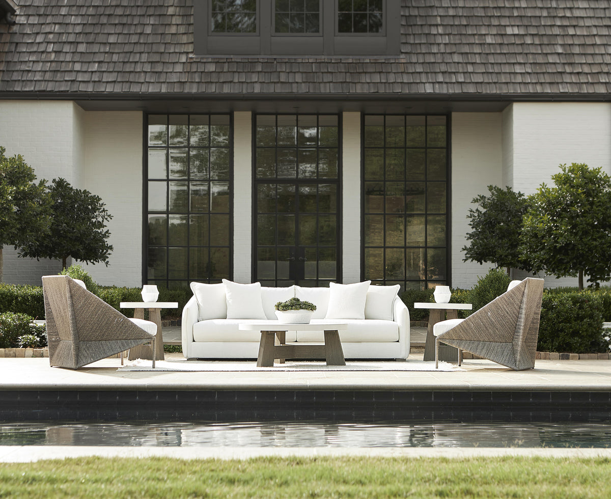 Rochelle Weathered Teak Outdoor Side Table - Ornate Home