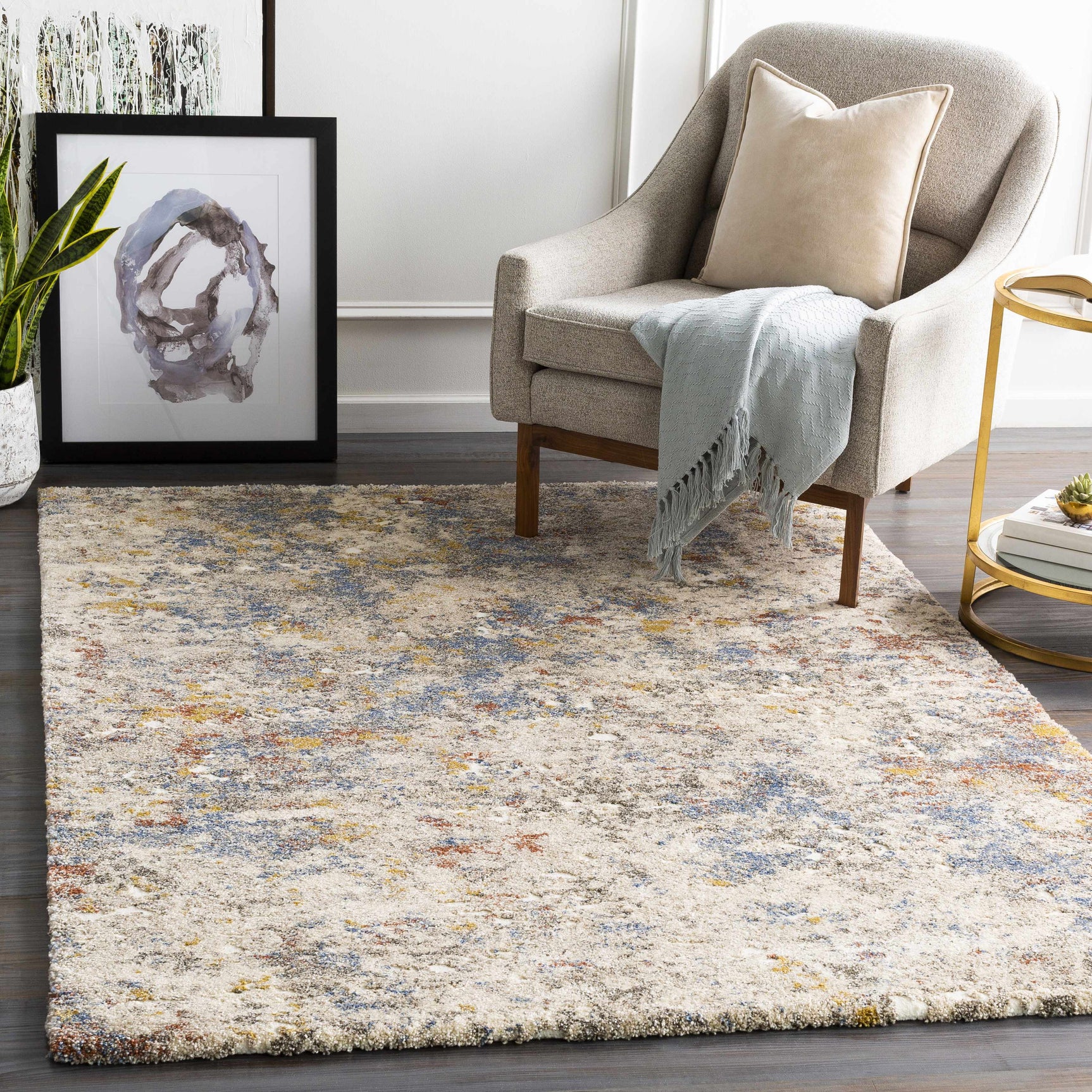 Rock Pattern Thick Area Rug - Ornate Home