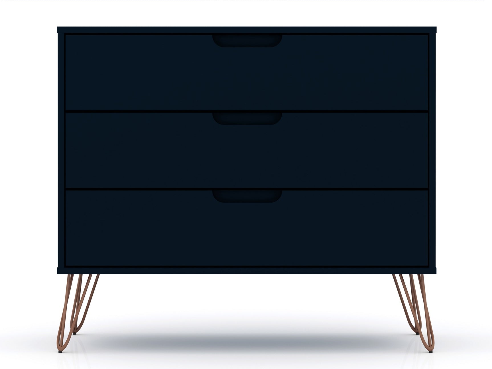 Rockefeller 3-Piece Tatiana Midnight Blue Dresser and Nightstand Set - Ornate Home