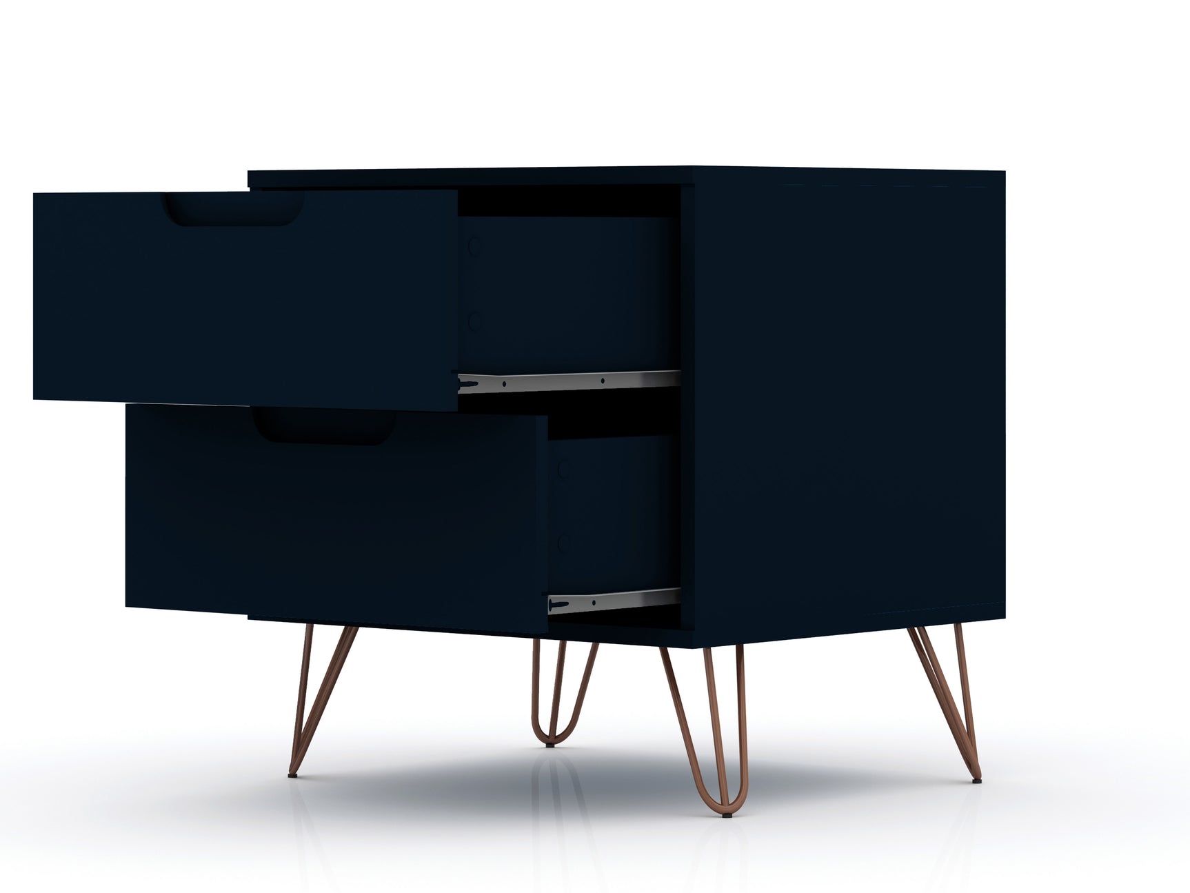 Rockefeller Dresser and Nightstand Set in Tatiana Midnight Blue - Ornate Home