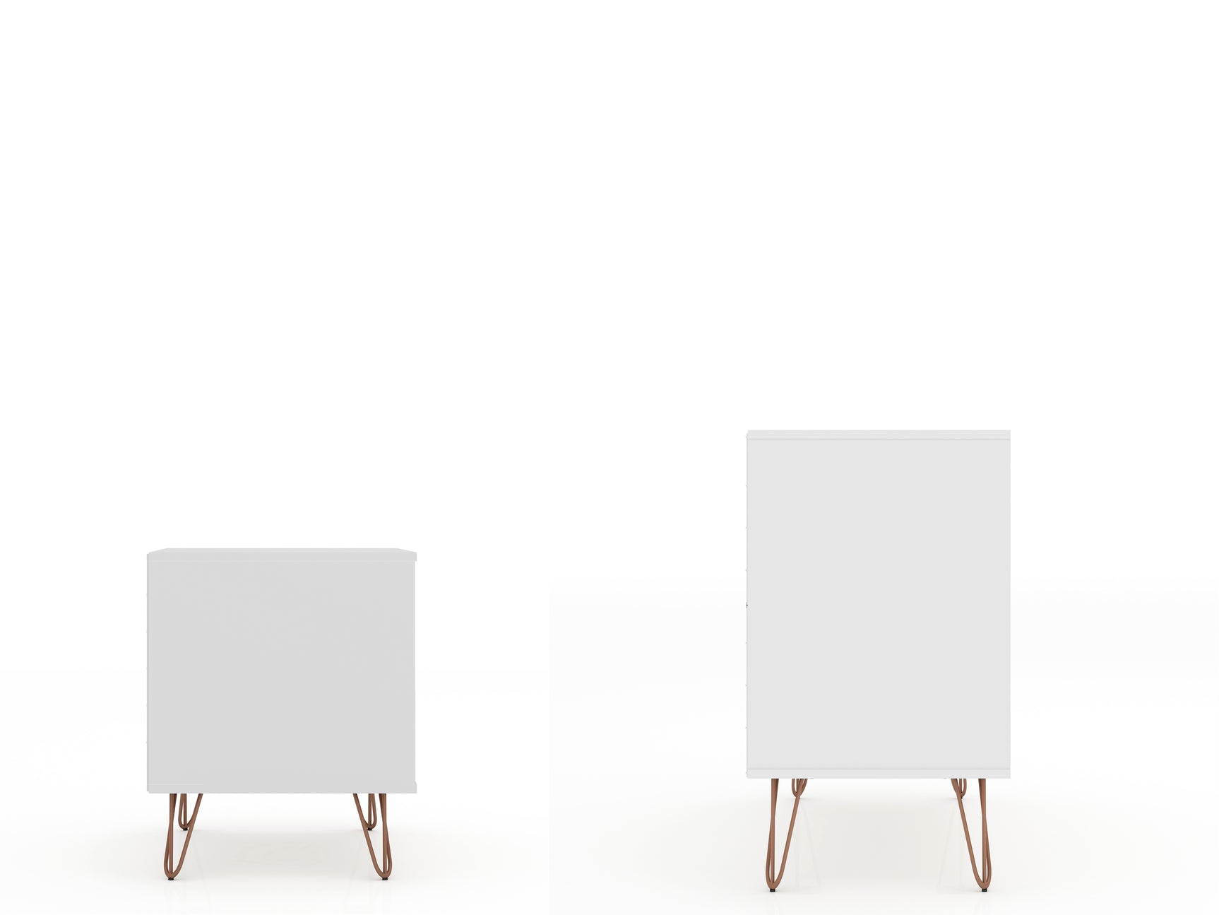 Rockefeller Dresser and Nightstand Set in White - Ornate Home