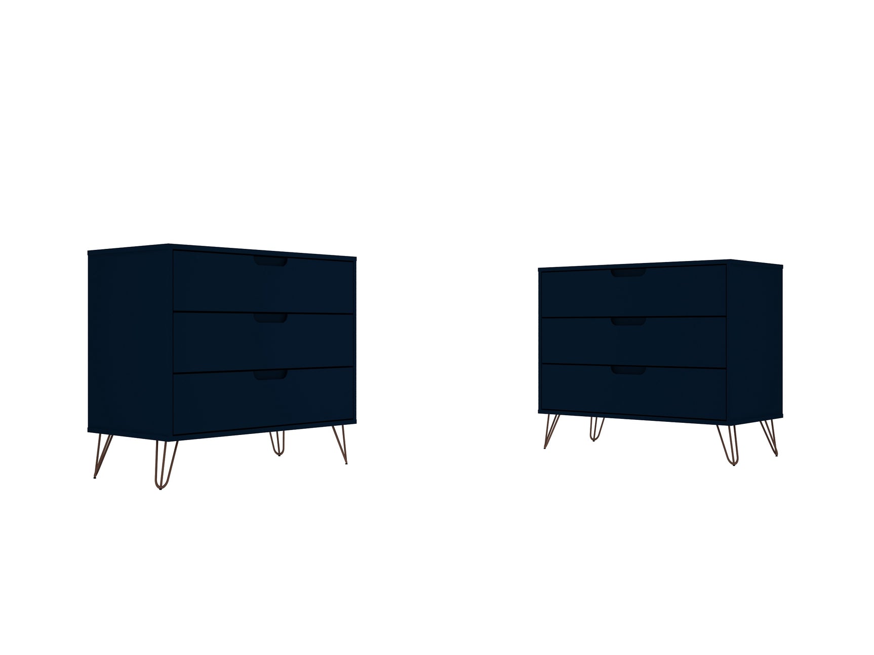 Rockefeller Dresser in Tatiana Midnight Blue (set of 2) - Ornate Home