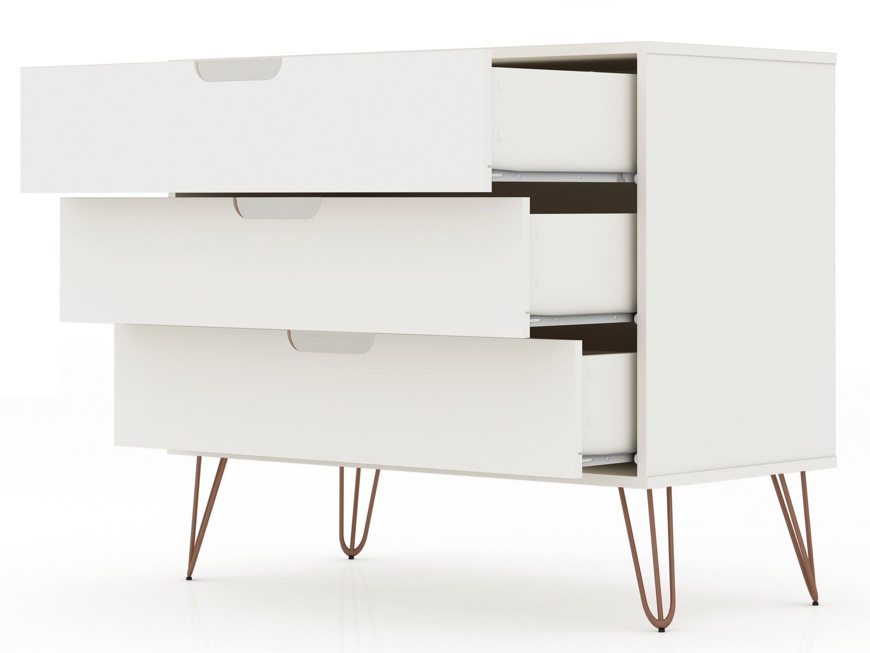 Rockefeller Dresser in White (set of 2) - Ornate Home