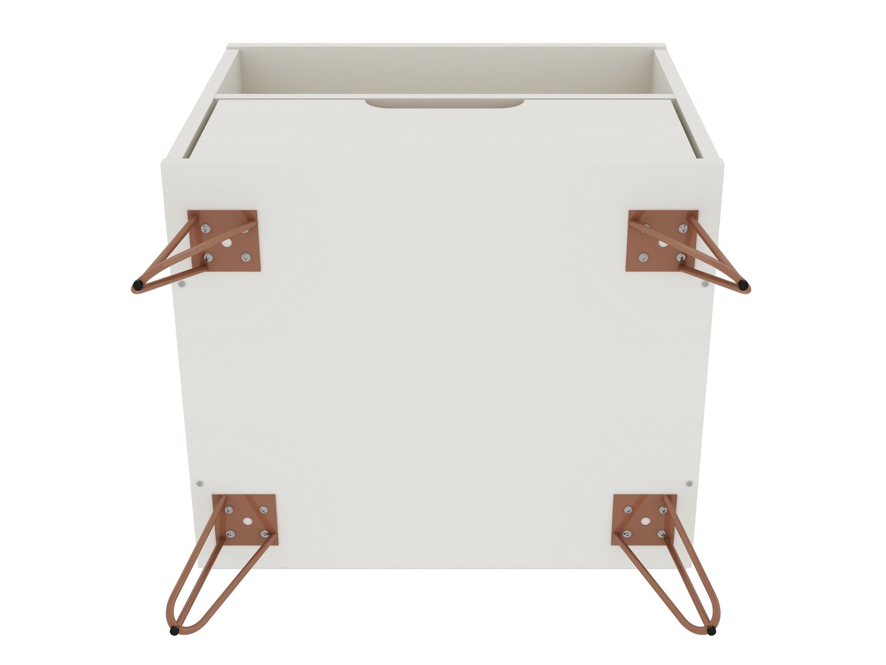 Rockefeller Nightstand 1.0 in Off White and Nature (set of 2) - Ornate Home