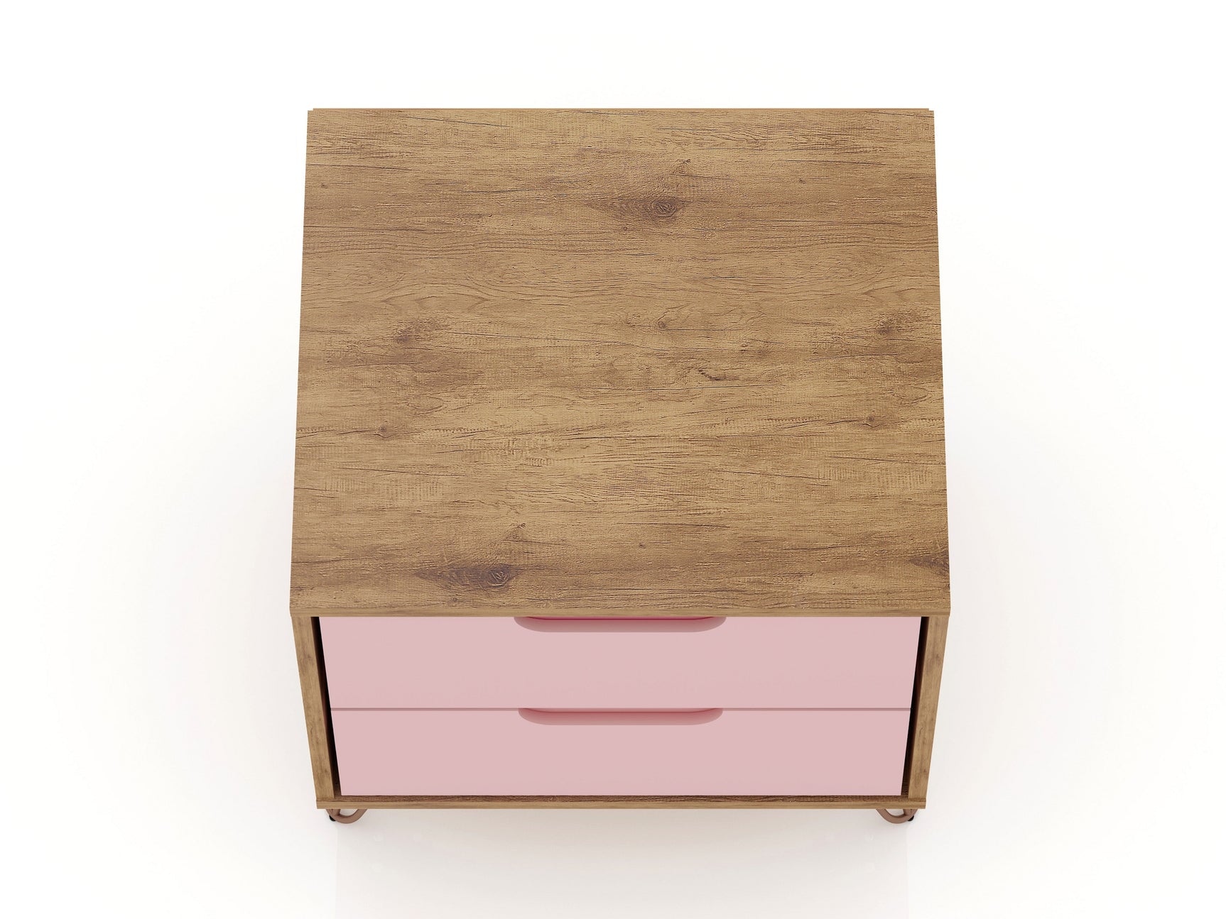 Rockefeller Nightstand 2.0 in Nature and Rose Pink (set of 2) - Ornate Home