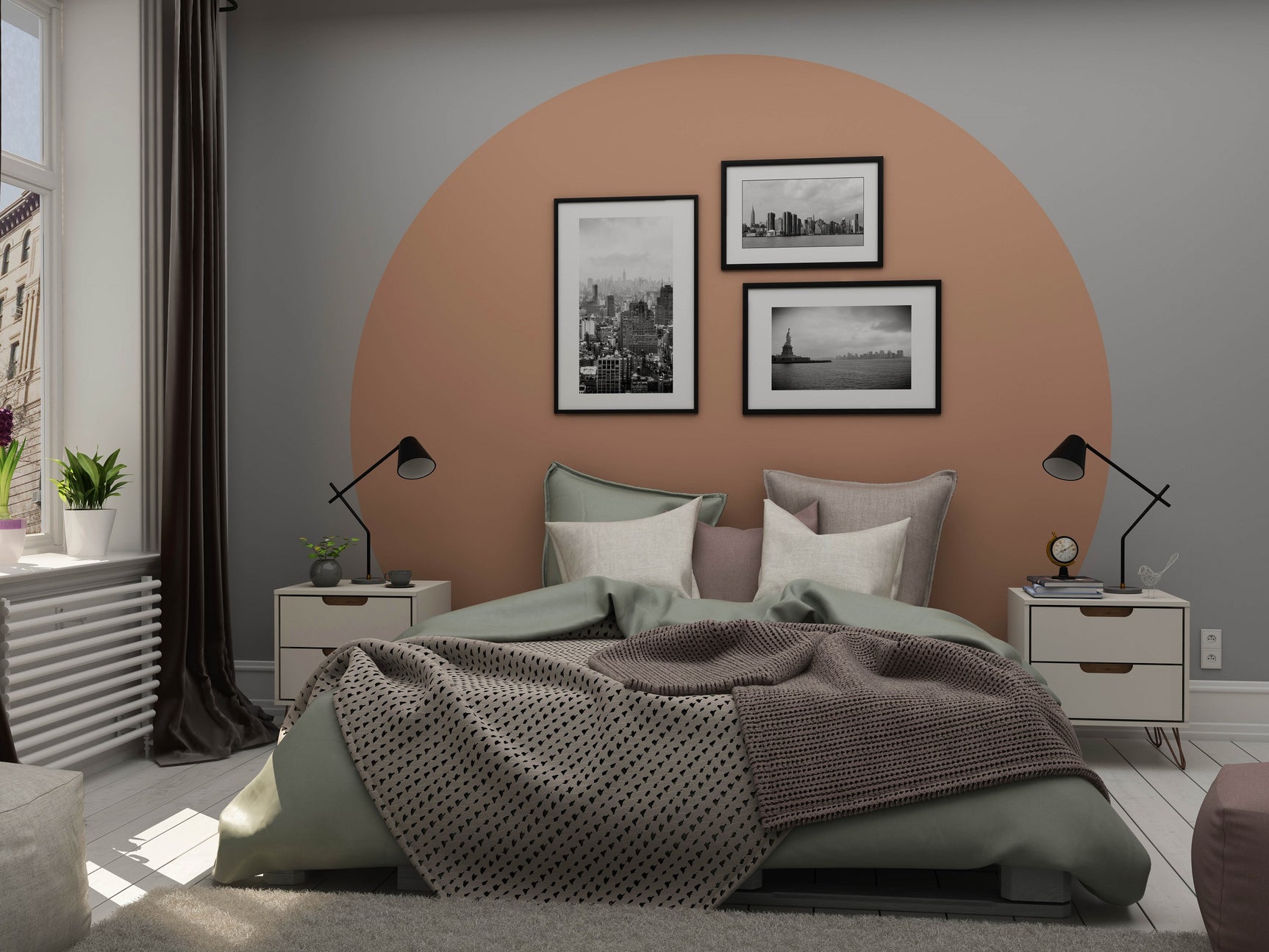 Rockefeller Nightstand 2.0 in Off White and Nature (set of 2) - Ornate Home