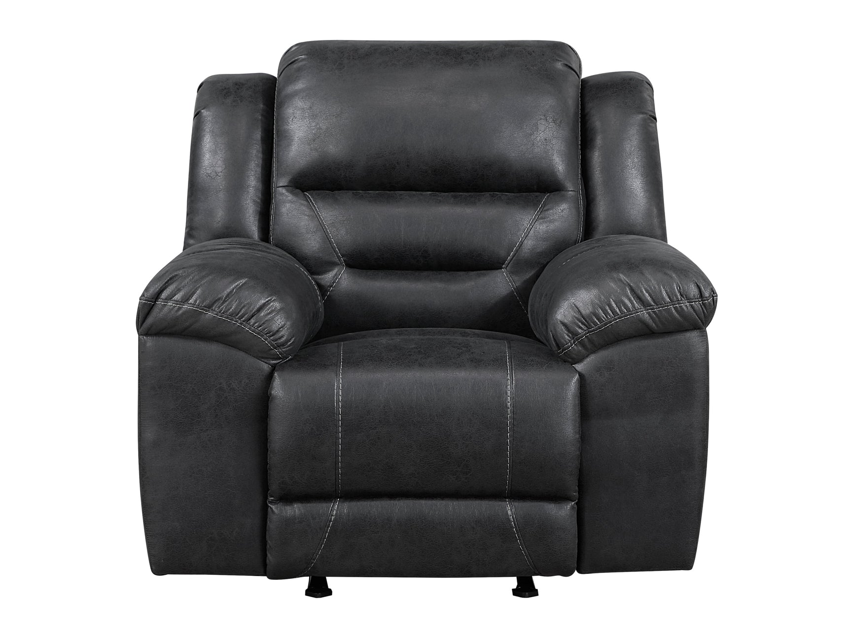 Rocker Reclining Black Chair - Ornate Home