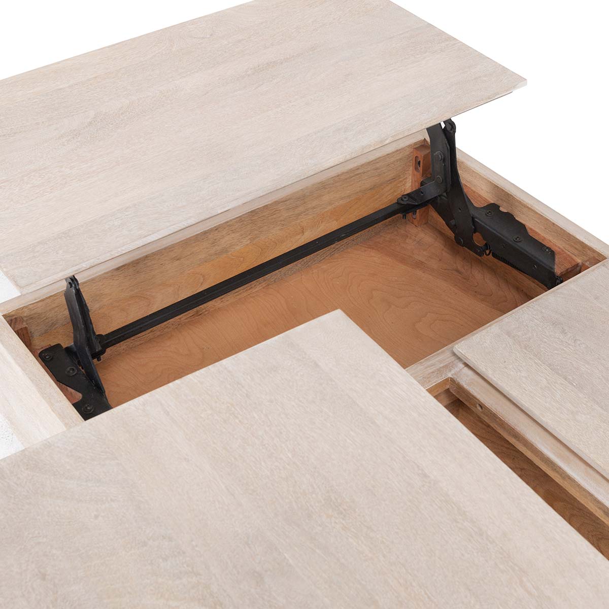 Rocklin Natural Double Lift Top Coffee Table - Ornate Home