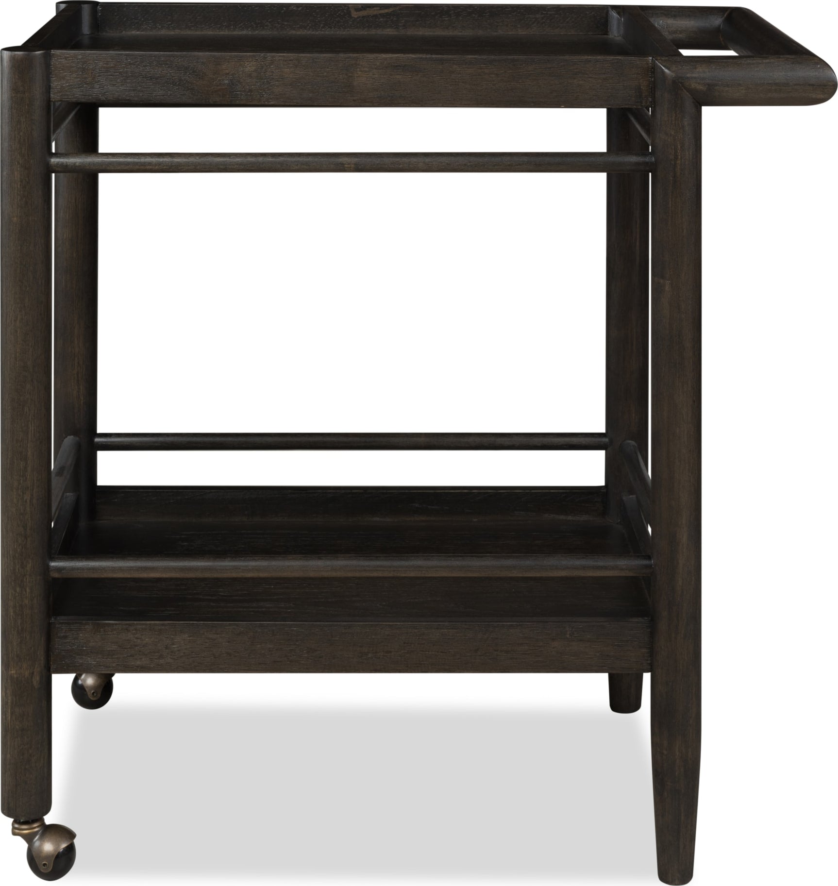 Rockport Yin Two Shelf Rolling Bar Cart - Ornate Home