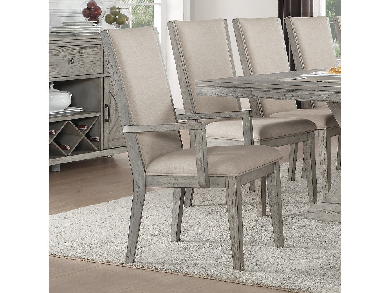 Rocky Arm Chair in Gray Oak (Set of 2) 72863 - Ornate Home