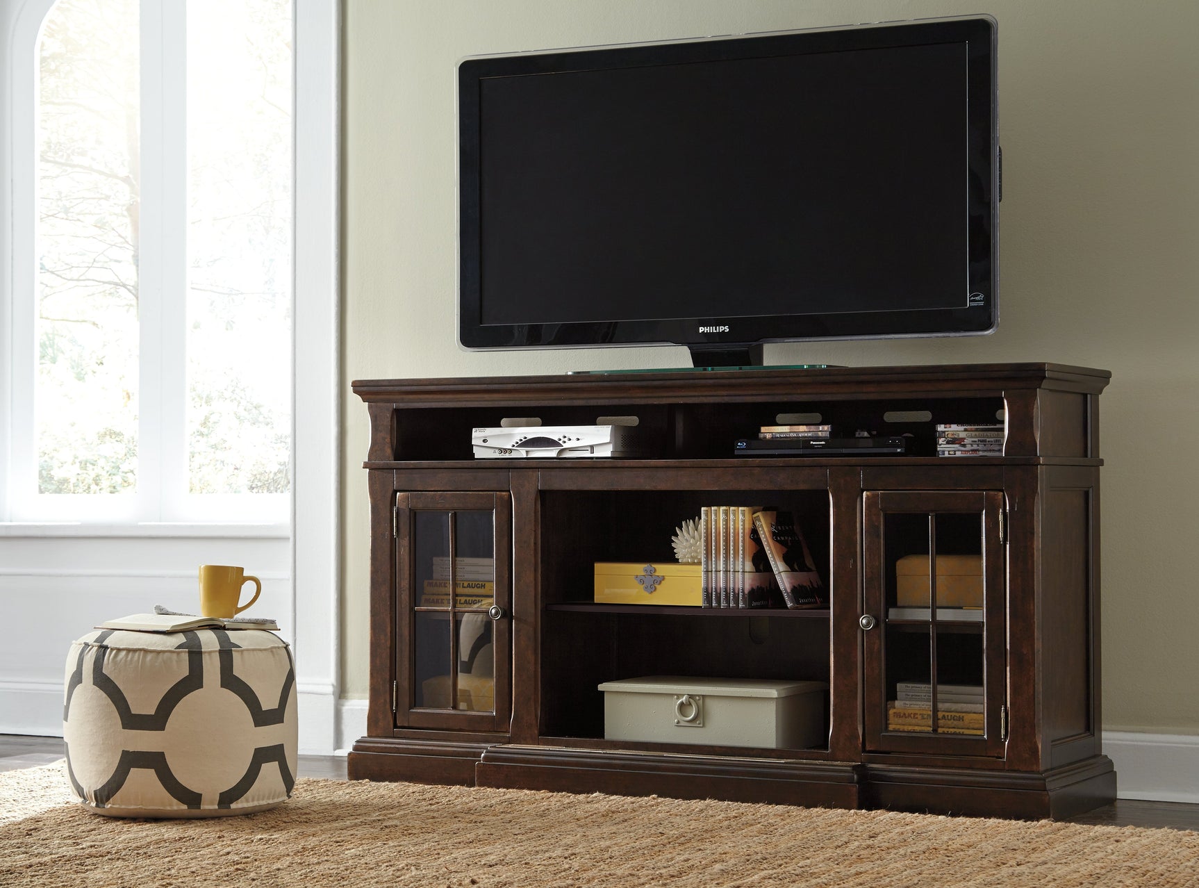 Roddinton Dark Brown 72" TV Stand (Online Special Price) - Ornate Home